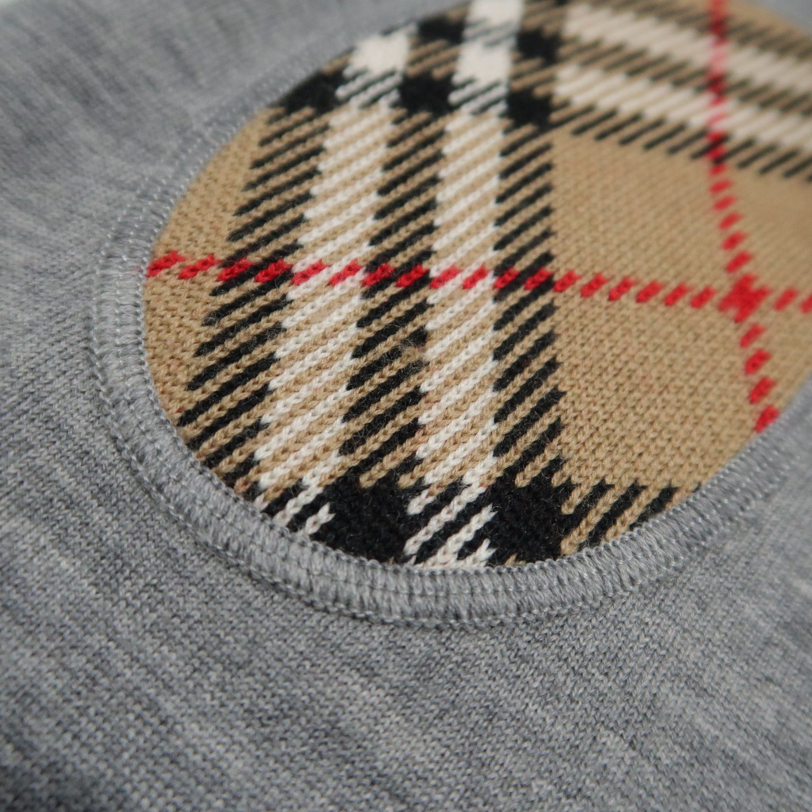 Burberry Burberry Nova Check Wool Patch Detail Distressed Cardigan Size US L / EU 52-54 / 3 - 16 Thumbnail