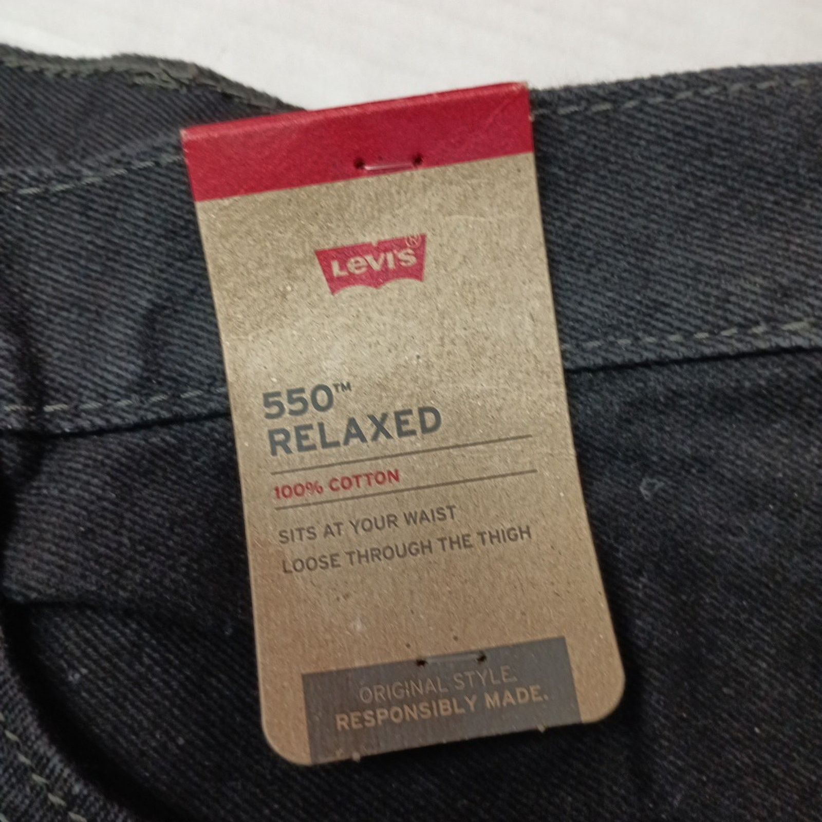 Levi's Levi's 550 Relaxed Jeans Men’s Size 50x30 Black Straight Leg Size US 44 / EU 60 - 2 Thumbnail