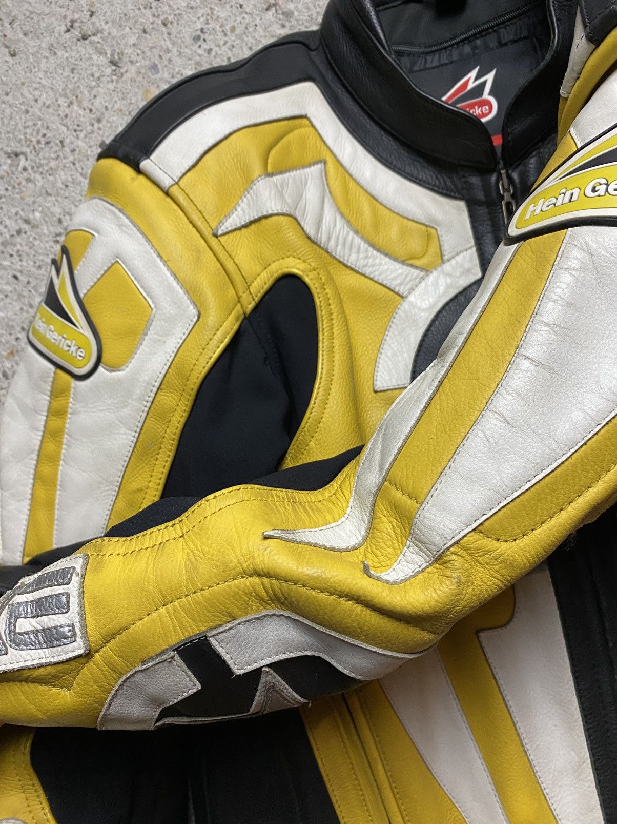 Hein Gericke Hein hericke vintage motorcycle leather jacket y2k yellow Size US M / EU 48-50 / 2 - 8 Thumbnail