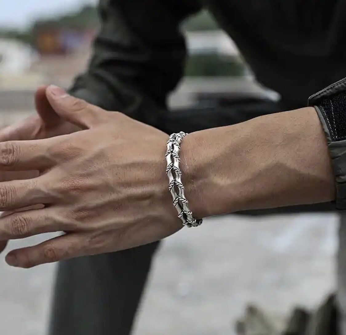 Jewelry Cuban Weaving Double Bamboo Bracelet Size ONE SIZE - 1 Thumbnail