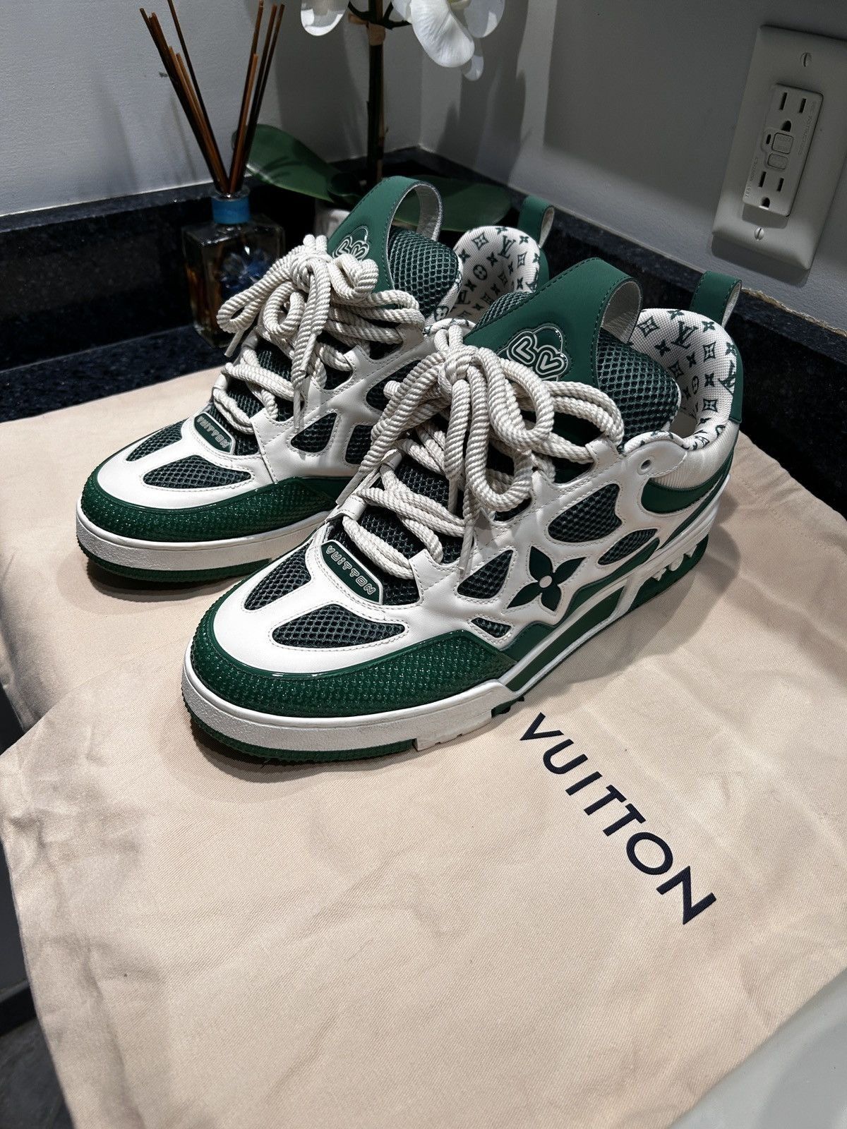 Louis Vuitton Louis Vuitton Skate Trainer ‘Green Size US 11 / EU 44 - 1 Thumbnail