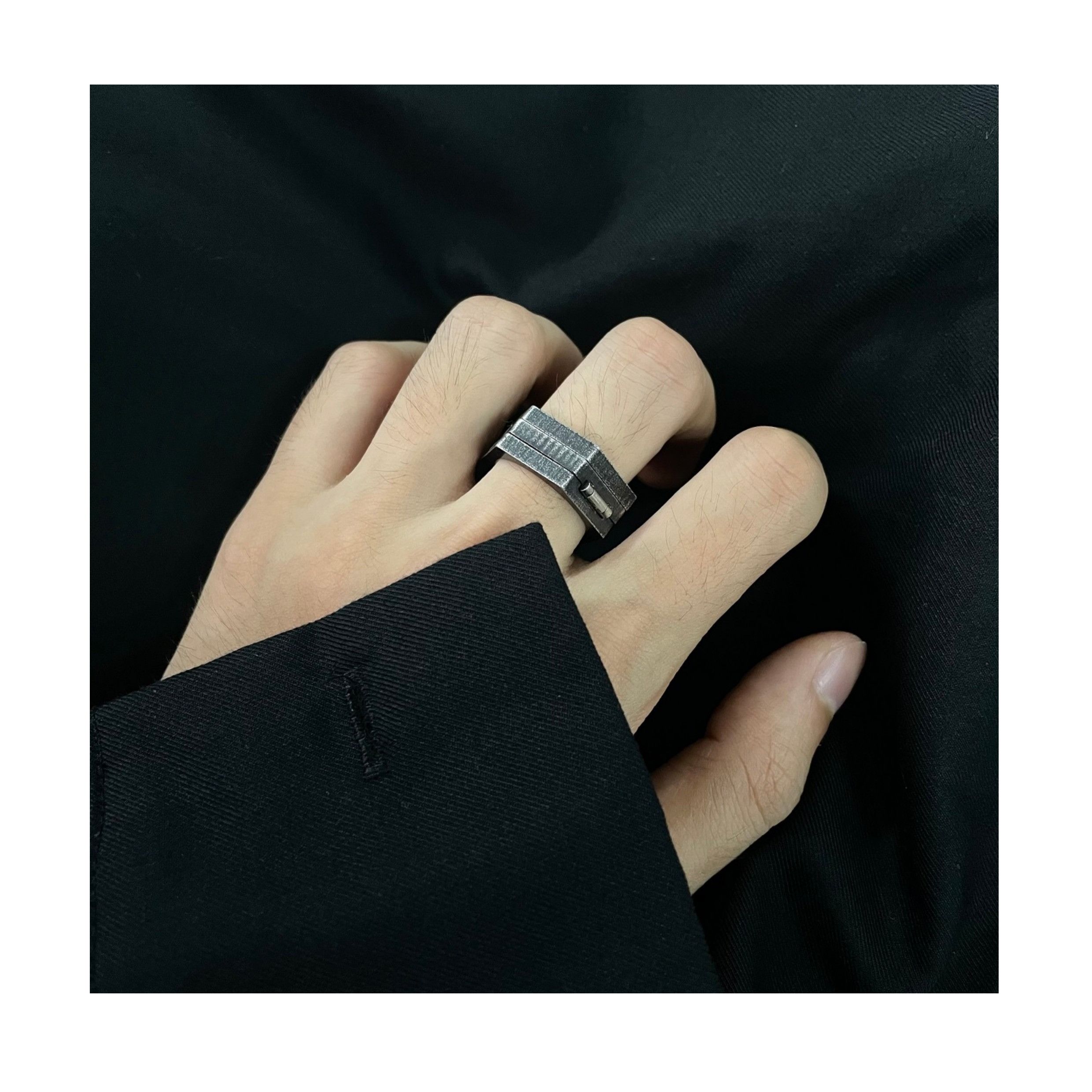 Jewelry Rare Jewelry Rings Open Size Chrome Ring (Size 7-13) Size ONE SIZE - 2 Thumbnail
