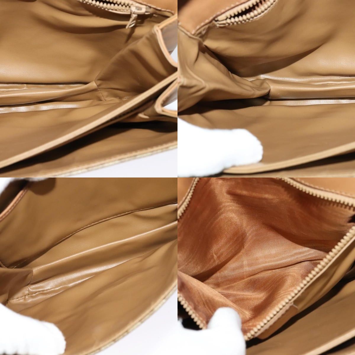 Celine CELINE Macadam Canvas Shoulder Bag Pvc Beige Gold Size ONE SIZE - 12 Thumbnail