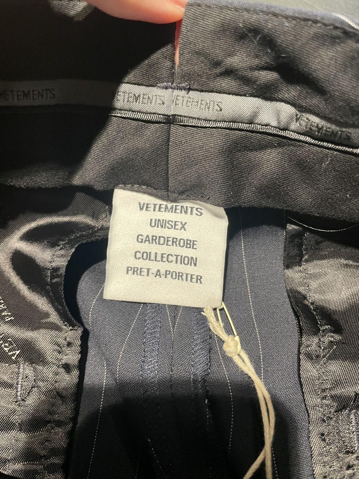 Vetements Striped trousers in navy and white Size 25" / US 0 / IT 36 - 4 Thumbnail