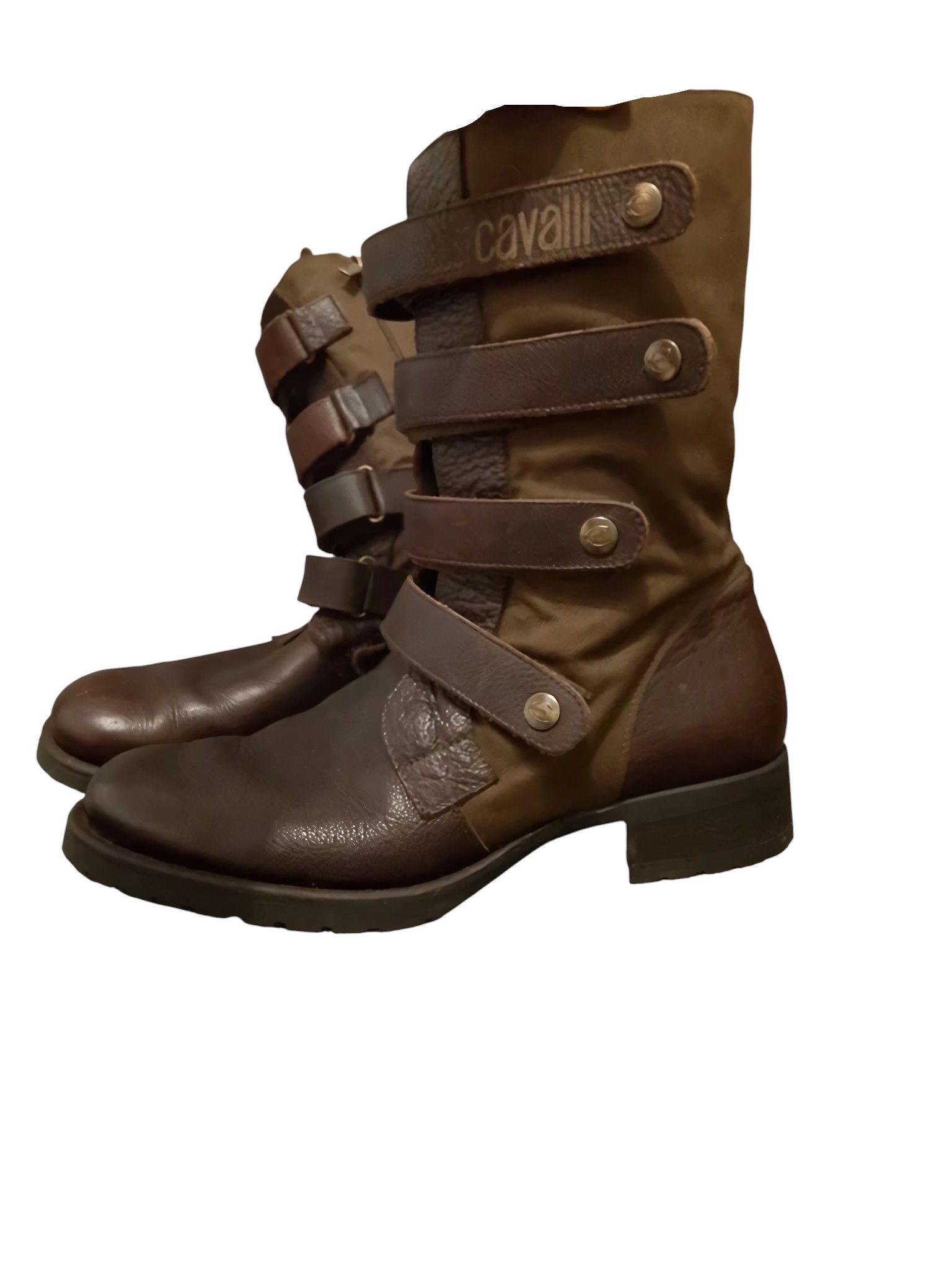 Roberto Cavalli ARCHIVE BIKER BOOTS Size US 10 / EU 43 - 2 Thumbnail