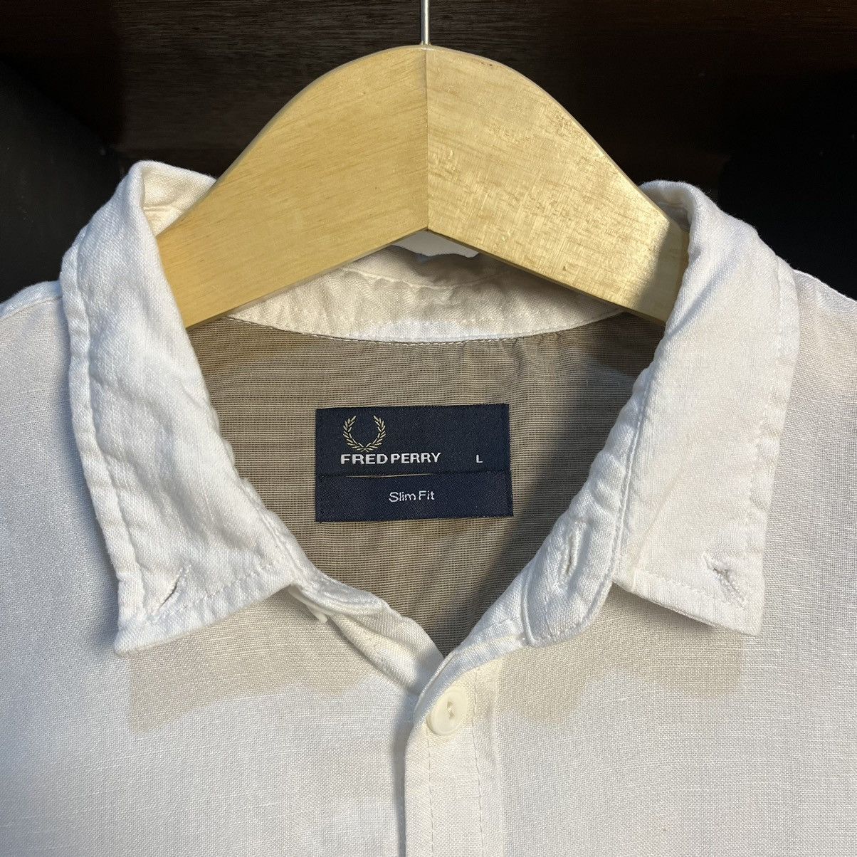 Fred Perry FRED PERRY WHITE ON WHITE BUTTON-UP SHIRT Size US L / EU 52-54 / 3 - 9 Thumbnail