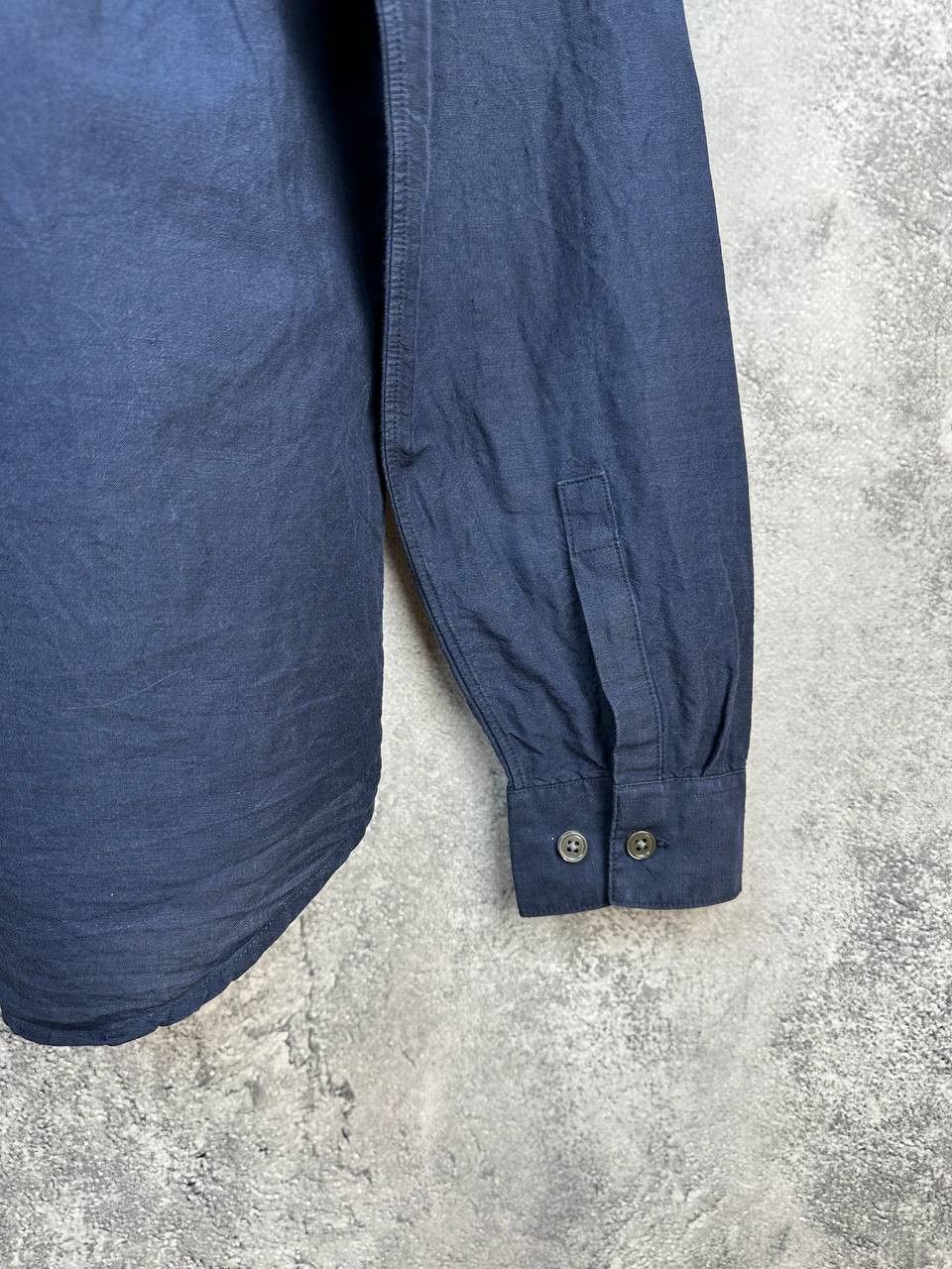 Theory Theory Irving Ramiro Linen Cotton Shirt Navy Blue Size US XS / EU 42 / 0 - 9 Thumbnail