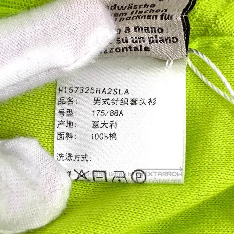 Hermes Hermes Neon Green Horse Jacquard Cotton Crew Neck Long Sle Size US L / EU 52-54 / 3 - 7 Thumbnail