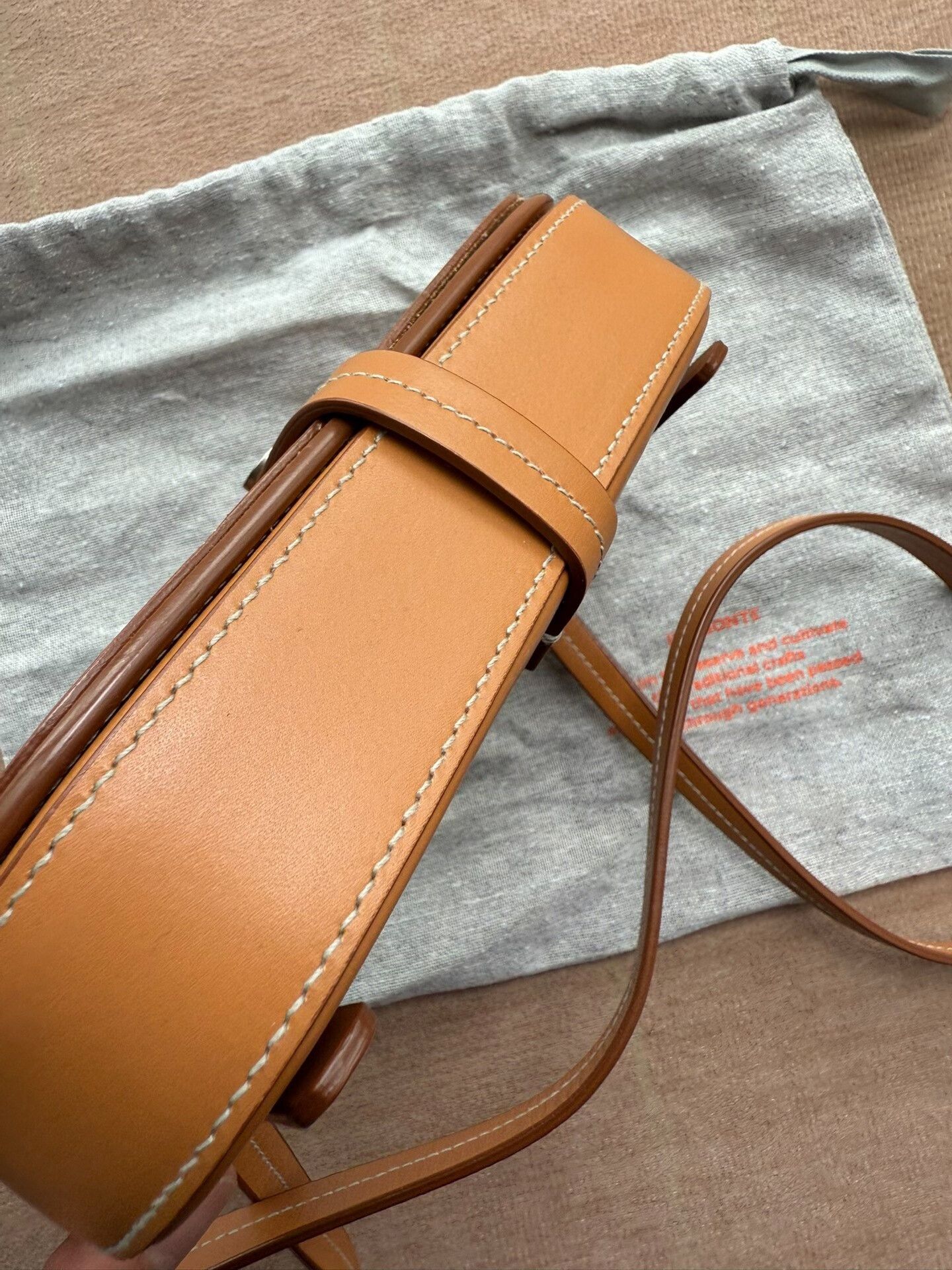 Ilbisonte Tan Leather Crossbody Bag in Brown, Men's — image 6 of 6