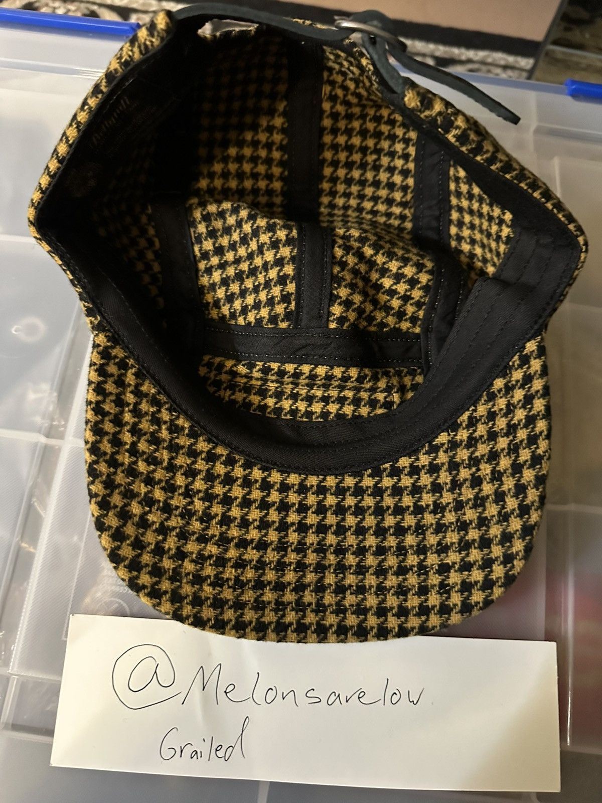 Supreme Supreme Wool Houndstooth Camp Cap - Yellow Size ONE SIZE - 3 Thumbnail