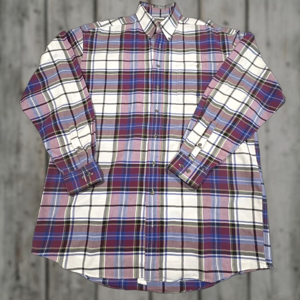 Wrangler Wrangler TwentyX Shirt Mens XL Multicolor Western Plaid Ranch Rodeo-Great Colors Size US XL / EU 56 / 4 - 1 Thumbnail