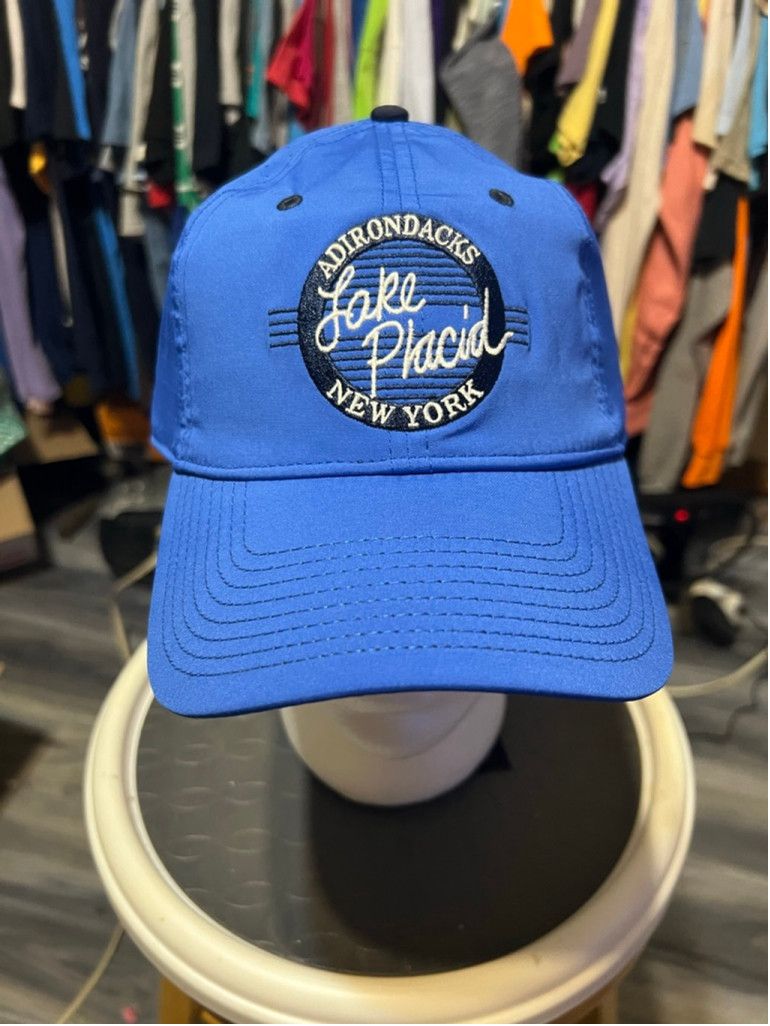 The Game The Game Adirondacks Lake Placid New York Blue Baseball Cap Size ONE SIZE - 1 Thumbnail