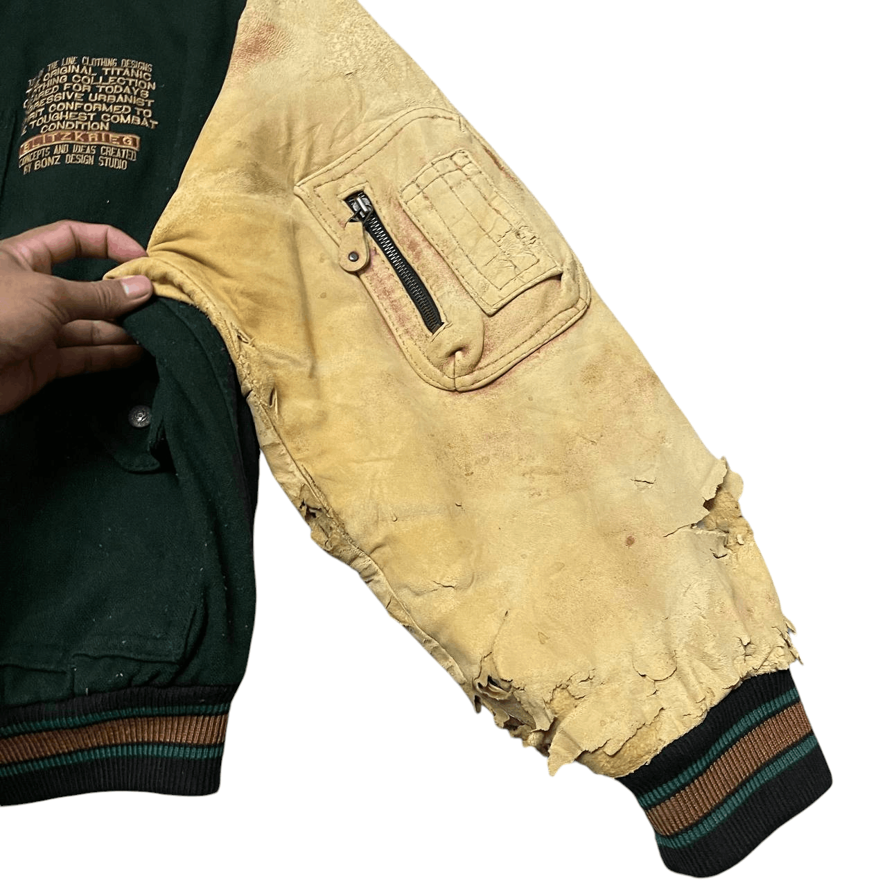 Rogue Vintage 90's Rogues for Men Wool Varsity Jacket Distress Size US M / EU 48-50 / 2 - 6 Thumbnail