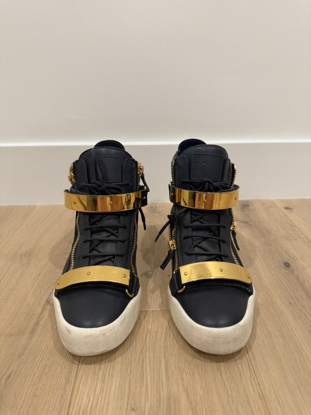 Giuseppe Zanotti Giuseppe Zanotti Dark Blue High Top Double Zipper Size US 10 / EU 43 - 2 Thumbnail