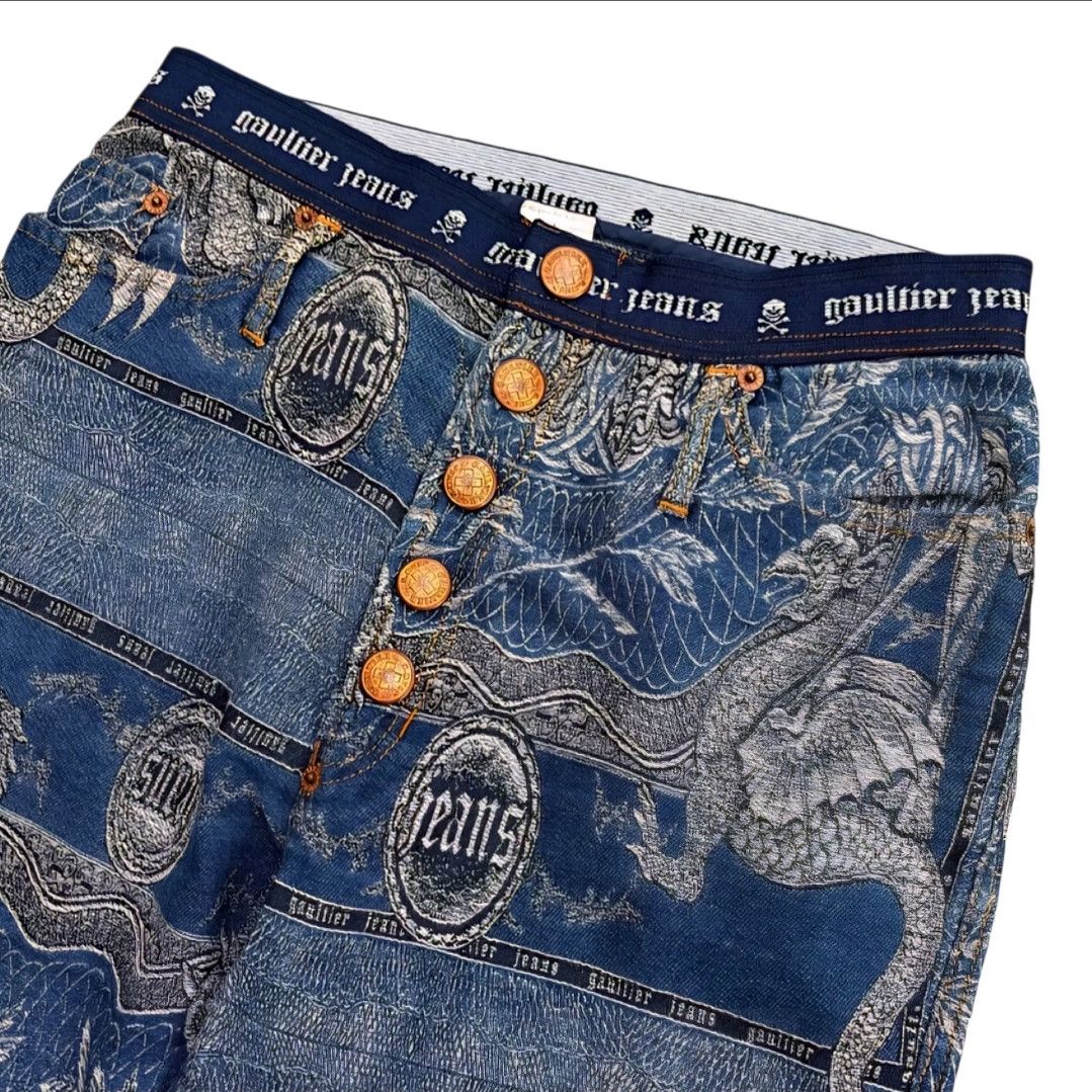 Jean Paul Gaultier Jean Paul Gaultier Dragon Tattoo Pants FW 95 Size US 28 / EU 44 - 4 Thumbnail