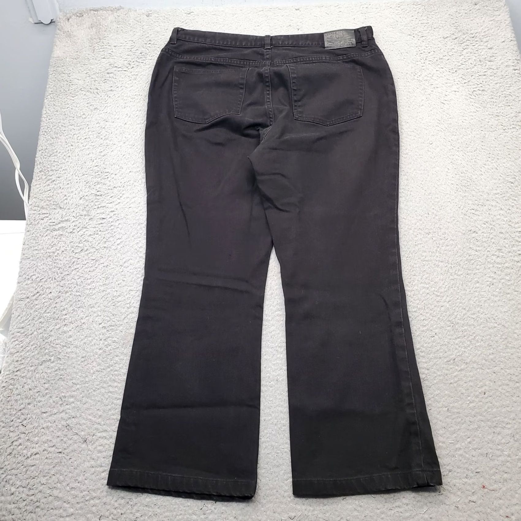 Denime Lauren Jeans Co. Bootcut Jeans Womens 16 Black Denim Y2k Streetwear Shirt Size 38" / US 16 / IT 52 - 2 Thumbnail