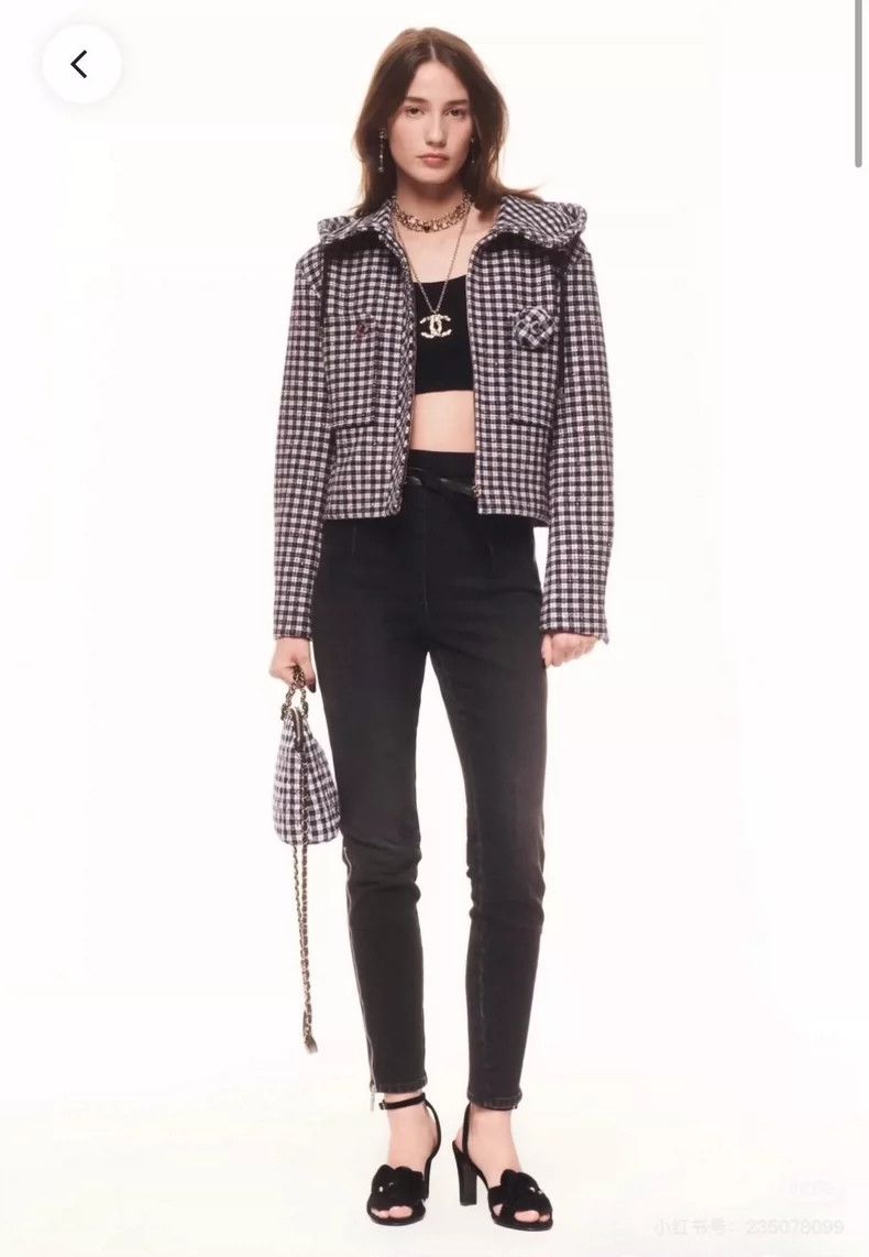 Chanel Chanel 22b plaid knitted hooded jacket Size XXS / US 00 / IT 34 - 5 Thumbnail