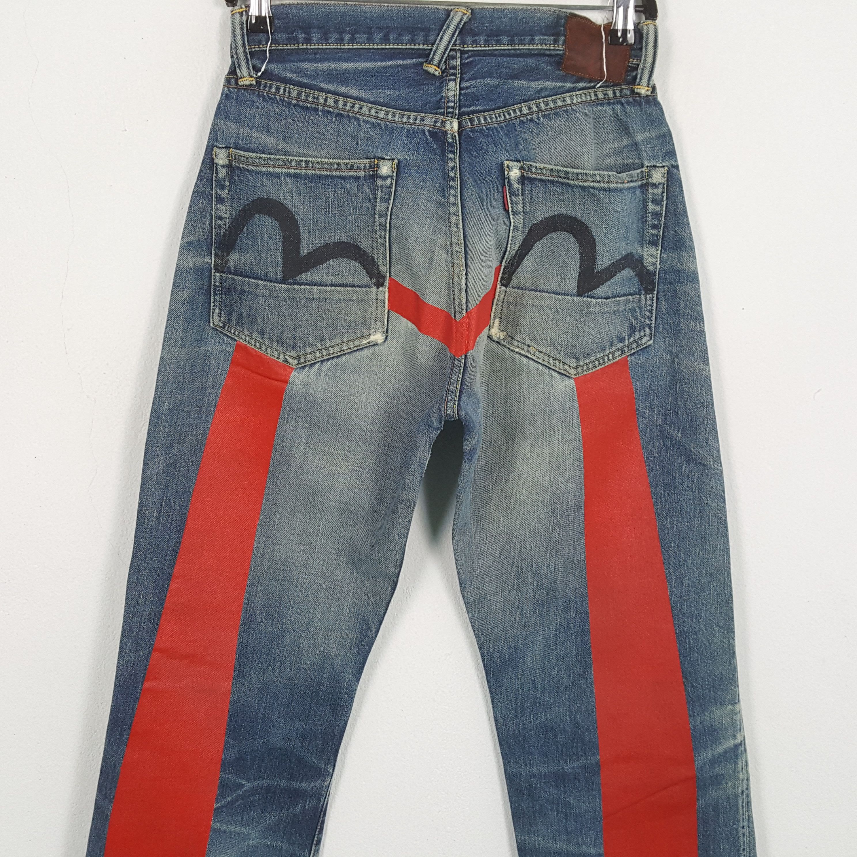Evisu EVISU Japanese Streetwear Custom Daicock Distressed Jeans Size US 27 - 2 Thumbnail