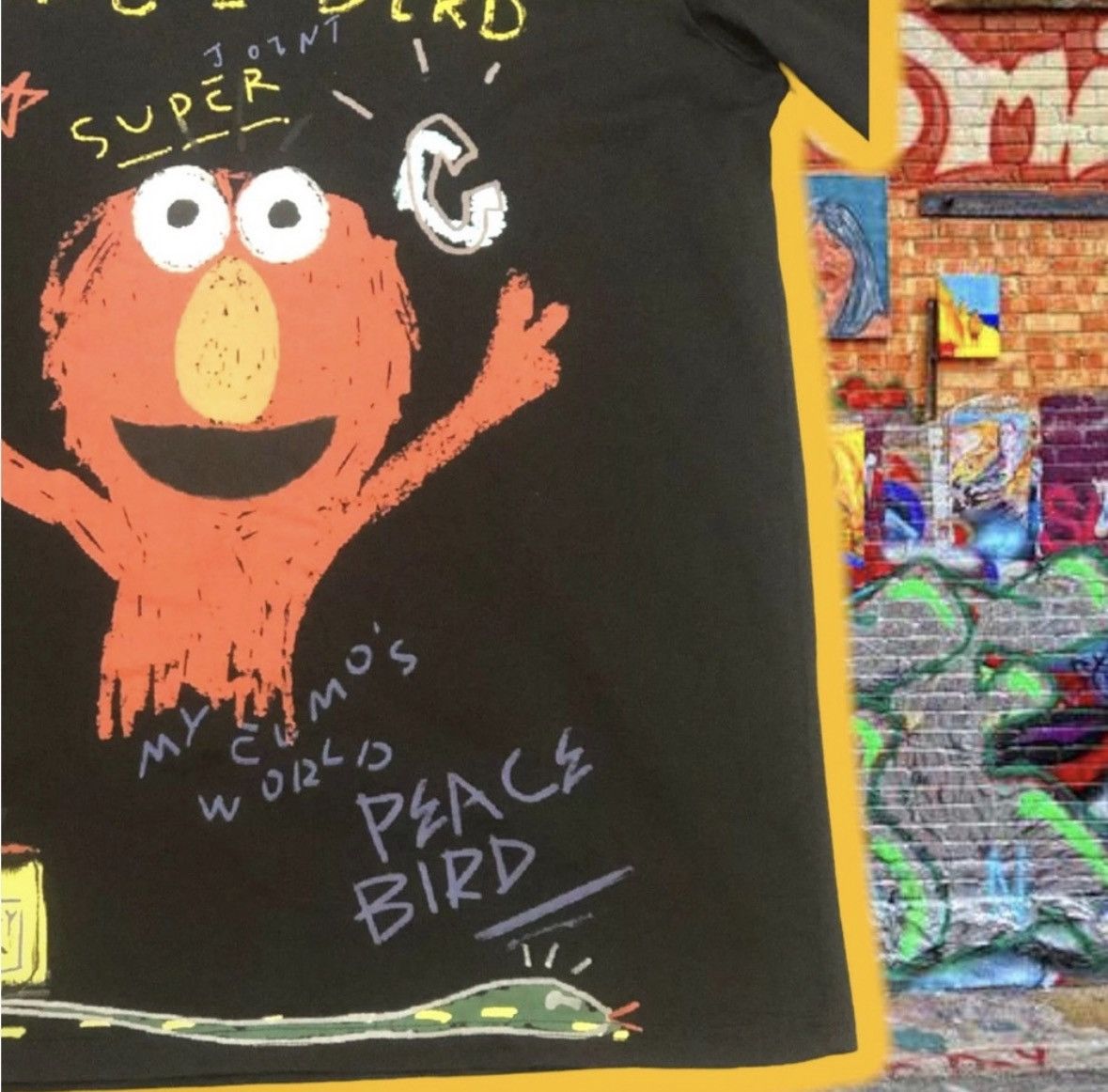 Rap Tees TRouBLe 😈 ANDReW SeaSaMe STReeT "PeaCeBiRD" ELMo TeE 👕 Size US M / EU 48-50 / 2 - 2 Thumbnail