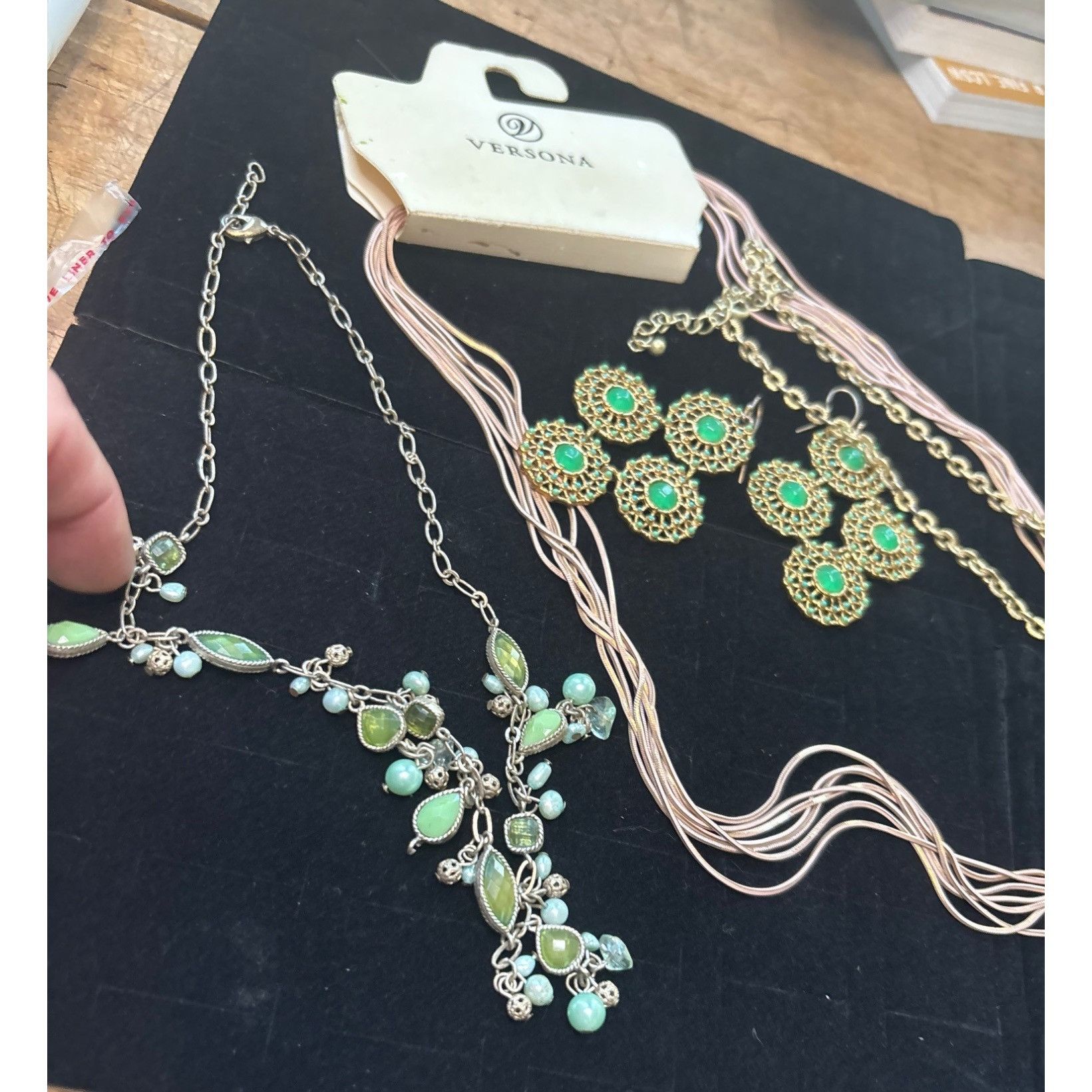 Other VERSONA Turquoise & Gold Statement Necklaces And Earring Set Size ONE SIZE - 3 Thumbnail