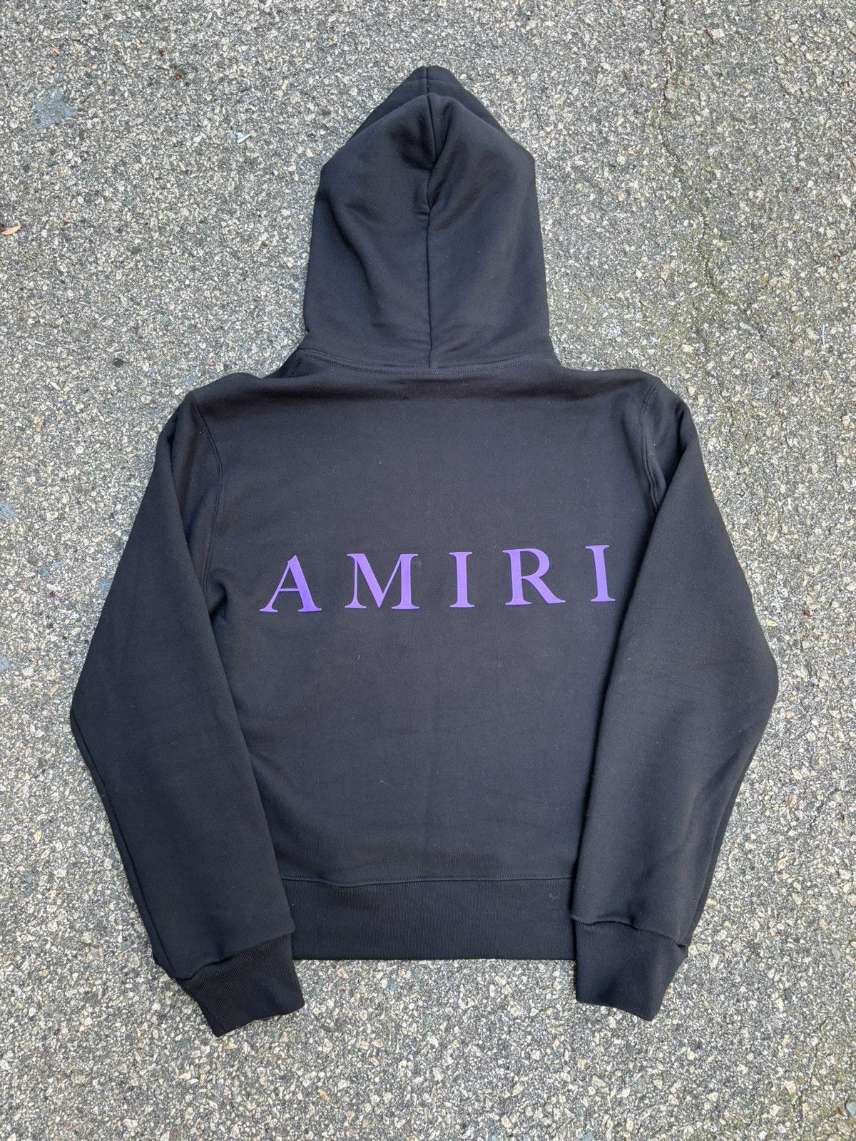 image of Amiri Black Purple Ma Logo Hoodie, Men's (Size Small)