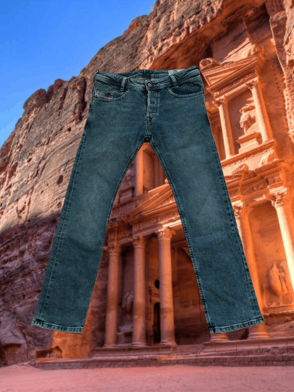 Diesel Vintage DIESEL IAKOP blue jeans crazy Y2K streetwear Size 29" - 1 Thumbnail