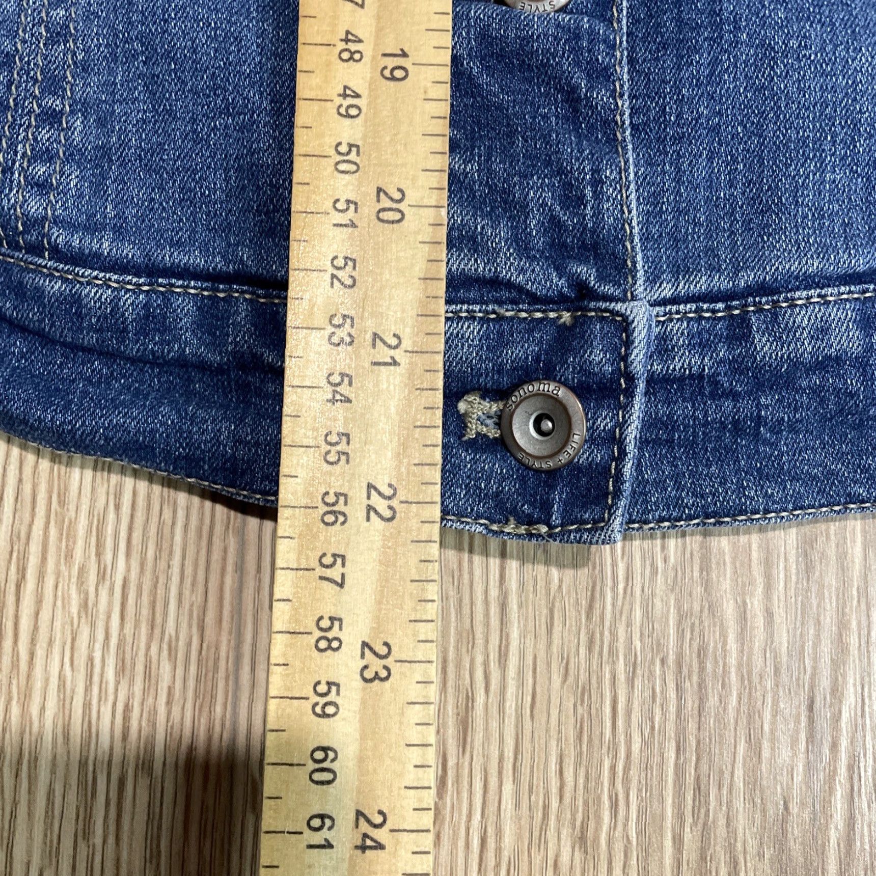 Denime VINTAGE Sonoma Women's Denim Trucker Jacket XL Blue Casual Classic 80s Size 40" / US 18 - 4 Thumbnail