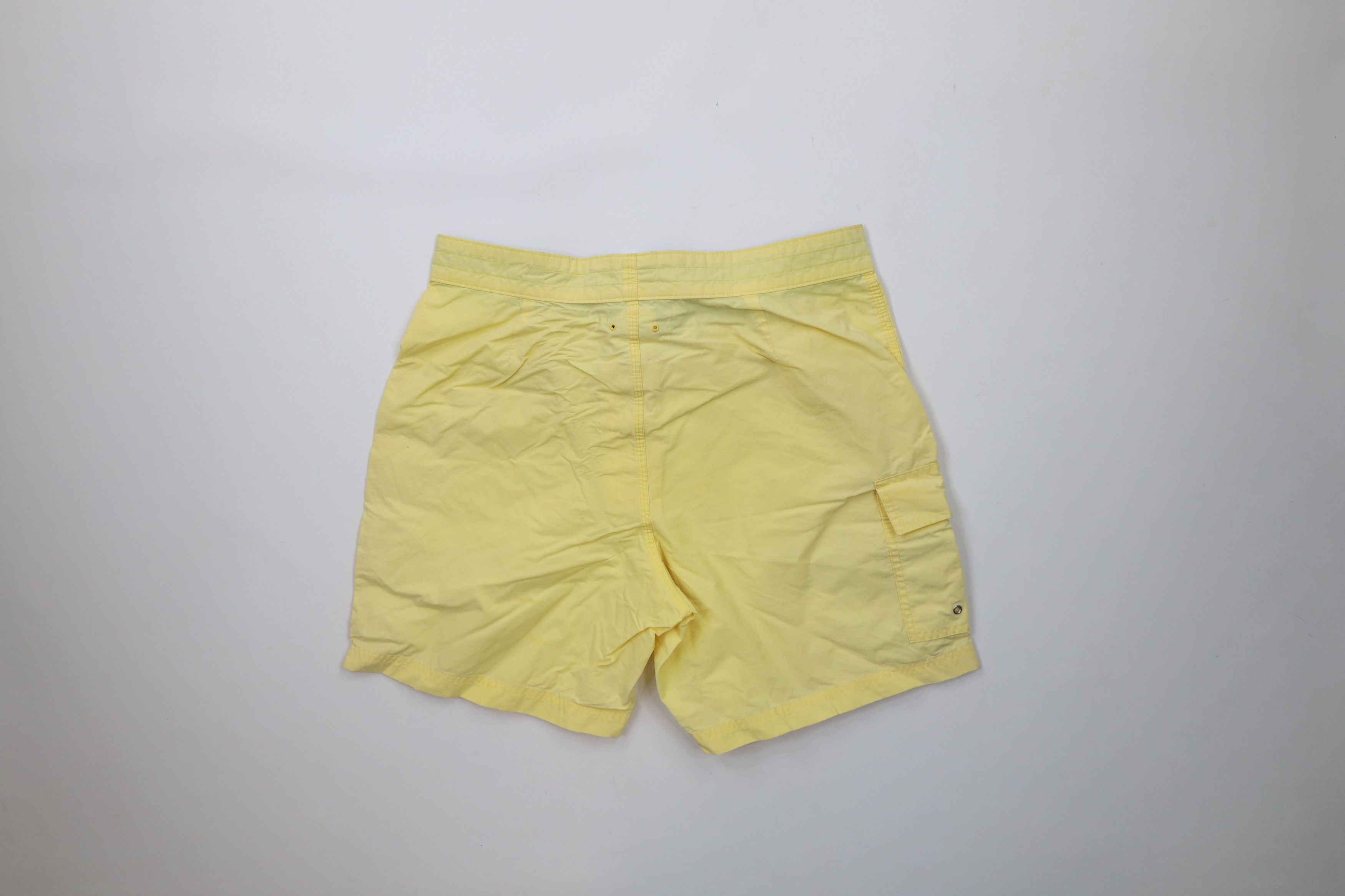 Brooks Brothers × Vintage Vintage Brooks Brothers Knee Board Shorts Swim Trunks Yellow Size US 33 - 6 Thumbnail