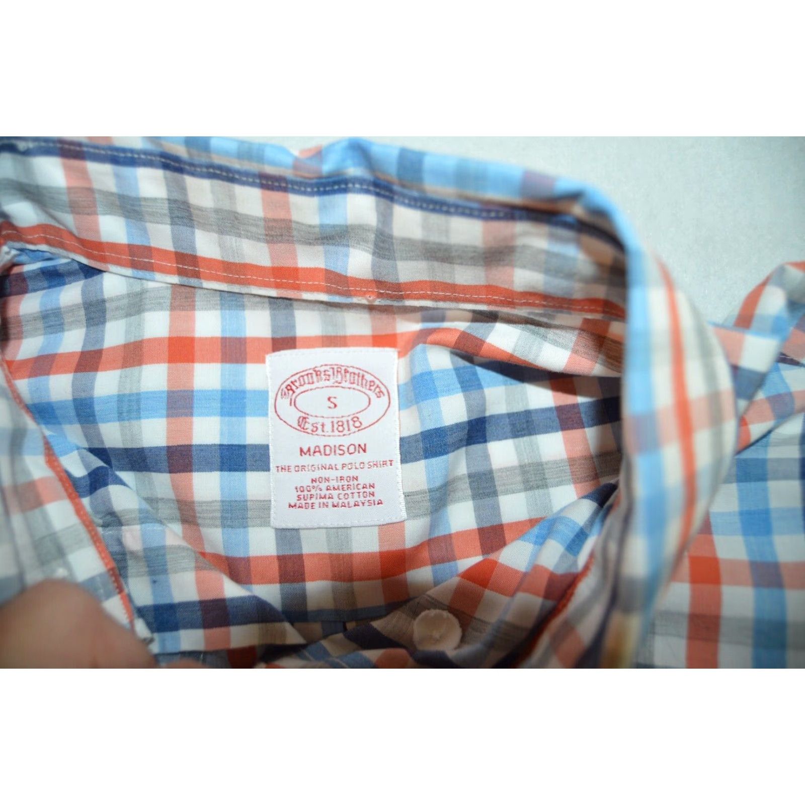Brooks Brothers Brooks Brothers Madison Men's L/S Shirt SZ S Multicolor Plaid Size US S / EU 44-46 / 1 - 3 Thumbnail