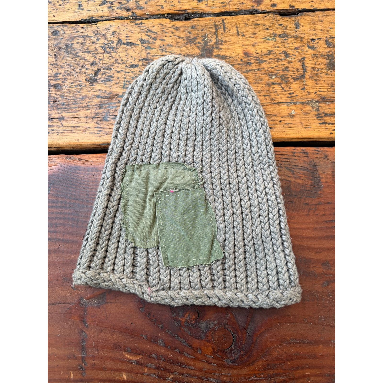 Greg Lauren Greg Lauren Patchwork Knit Beanie Size ONE SIZE - 2 Thumbnail