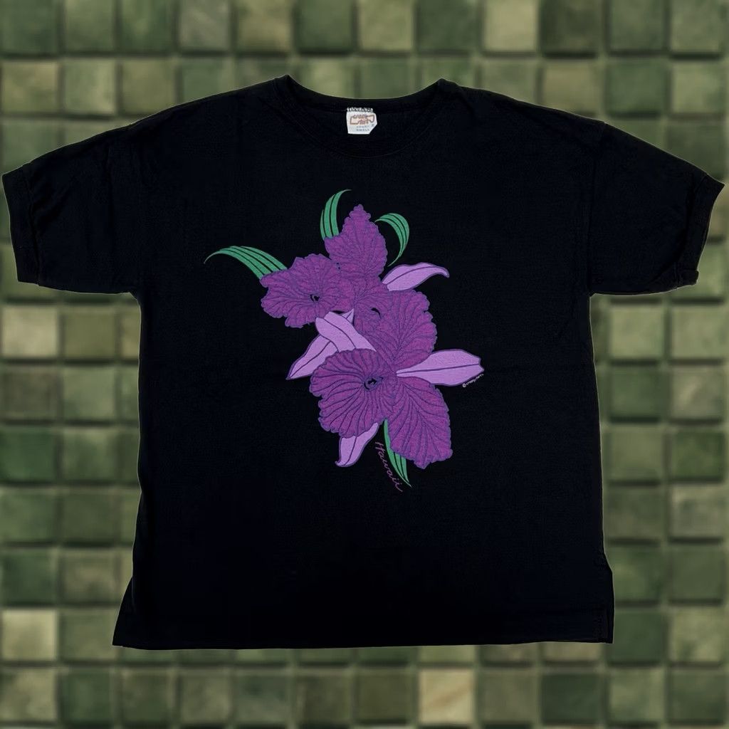 Vintage VINTAGE Crazy Shirts Hawaii T-Shirt Women’s Small Floral Iris Single Stitch USA 80s Size S / US 4 / IT 40 - 1 Thumbnail