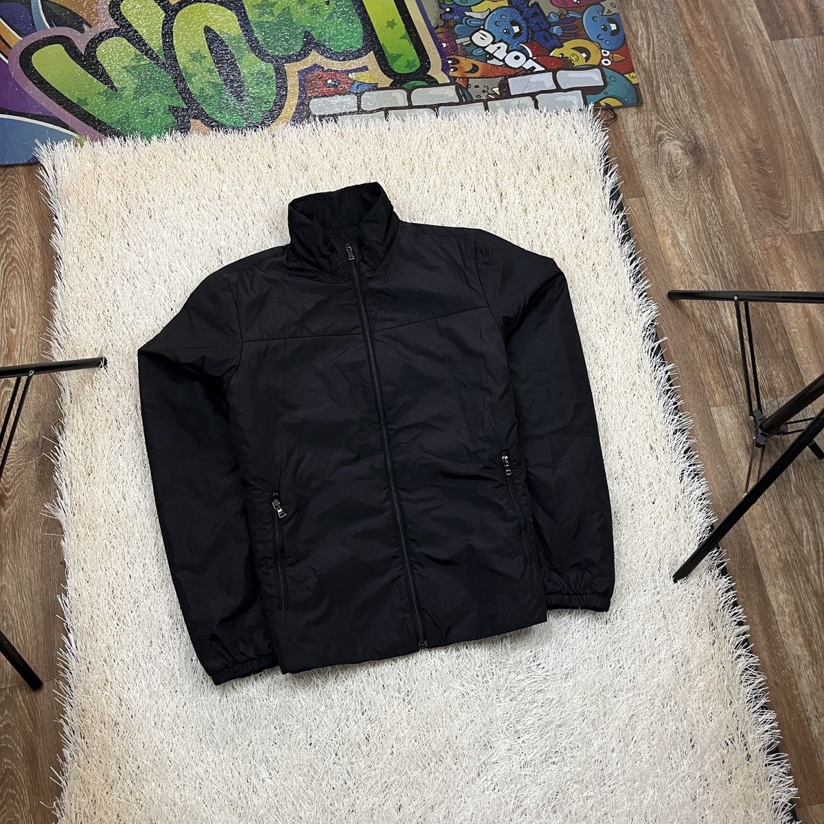 Prada Vintage Prada Black Nylon Bomber Jacket Sport Gore-Tex Size US L / EU 52-54 / 3 - 15 Thumbnail