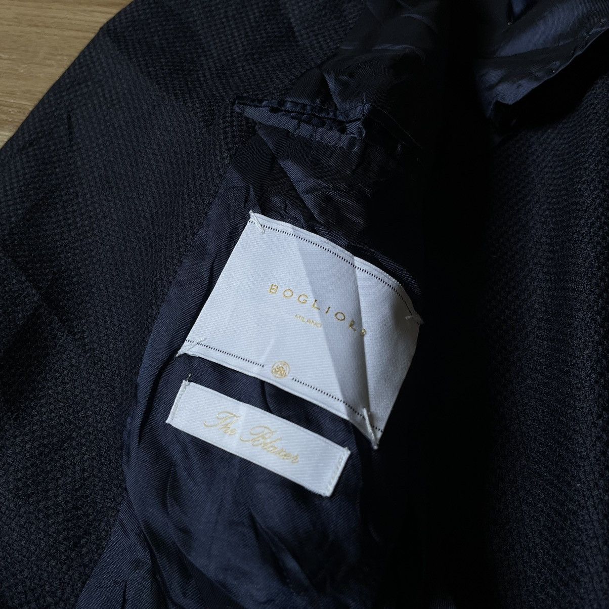 Boglioli 🇮🇹 Boglioli Milano Italy Blazer Virgin Wool Navy Blue Size US S / EU 44-46 / 1 - 14 Thumbnail