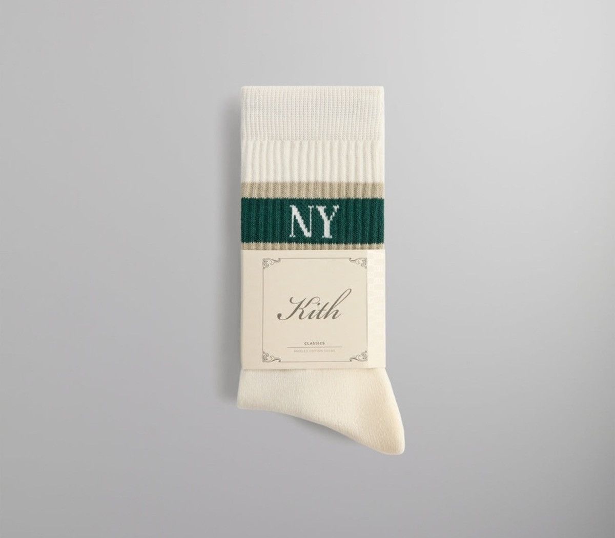 Kith Kith New York Striped Crew Socks in Chronicle FW24 One Size Size ONE SIZE - 2 Thumbnail