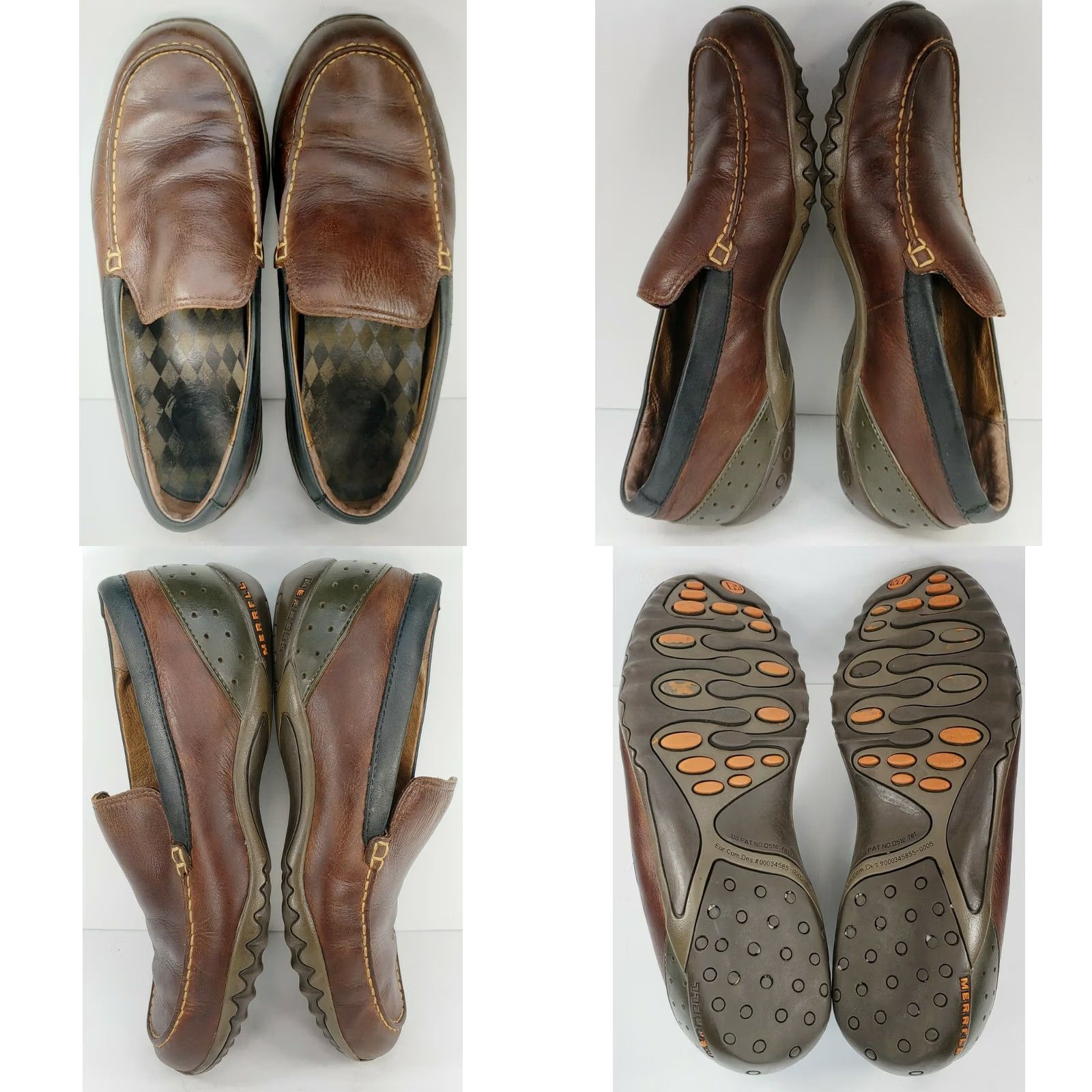 Merrell Merrell Men's Moc Toe Loafer Slip On Brown Leather Insole J73279 Size 9M Casual Workwear Outdoor Lifestyle Leather Upper Insole Material Leather Size US 9 / EU 42 - 8 Thumbnail