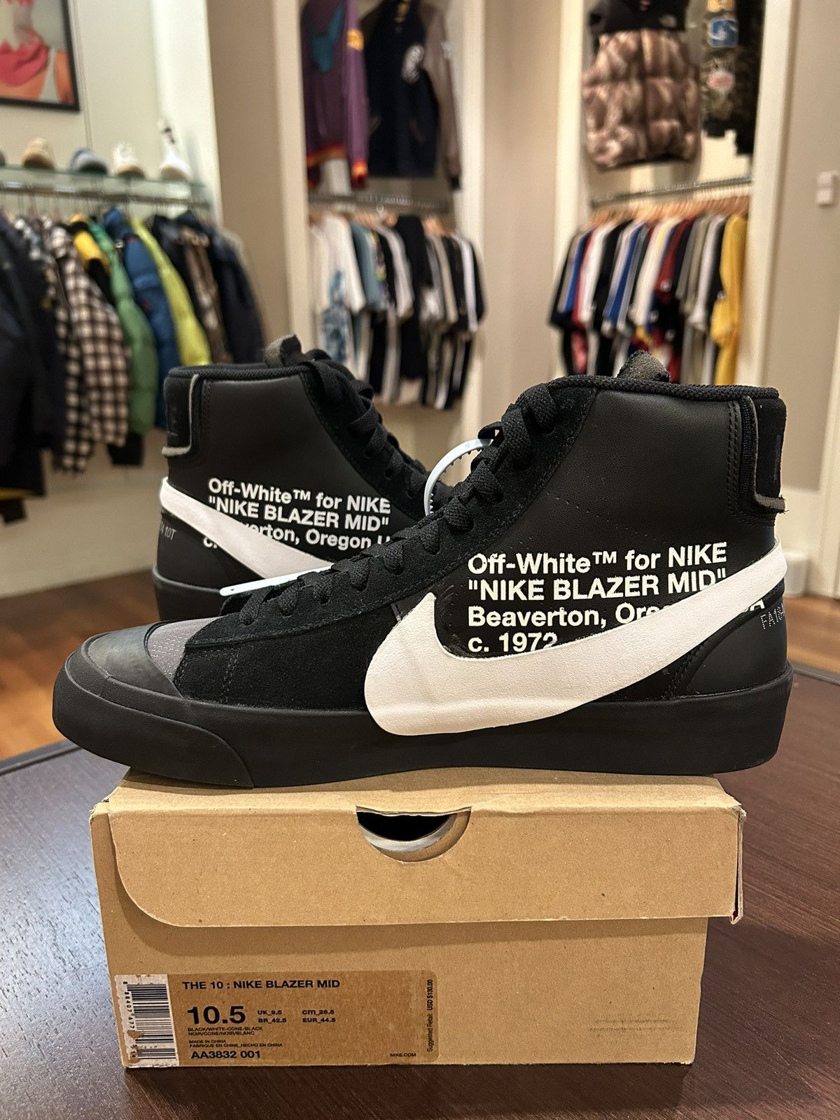 Nike × Off-White Nike Blazer Mid Off-White Grim Reaper Size US 10.5 / EU 43-44 - 3 Thumbnail
