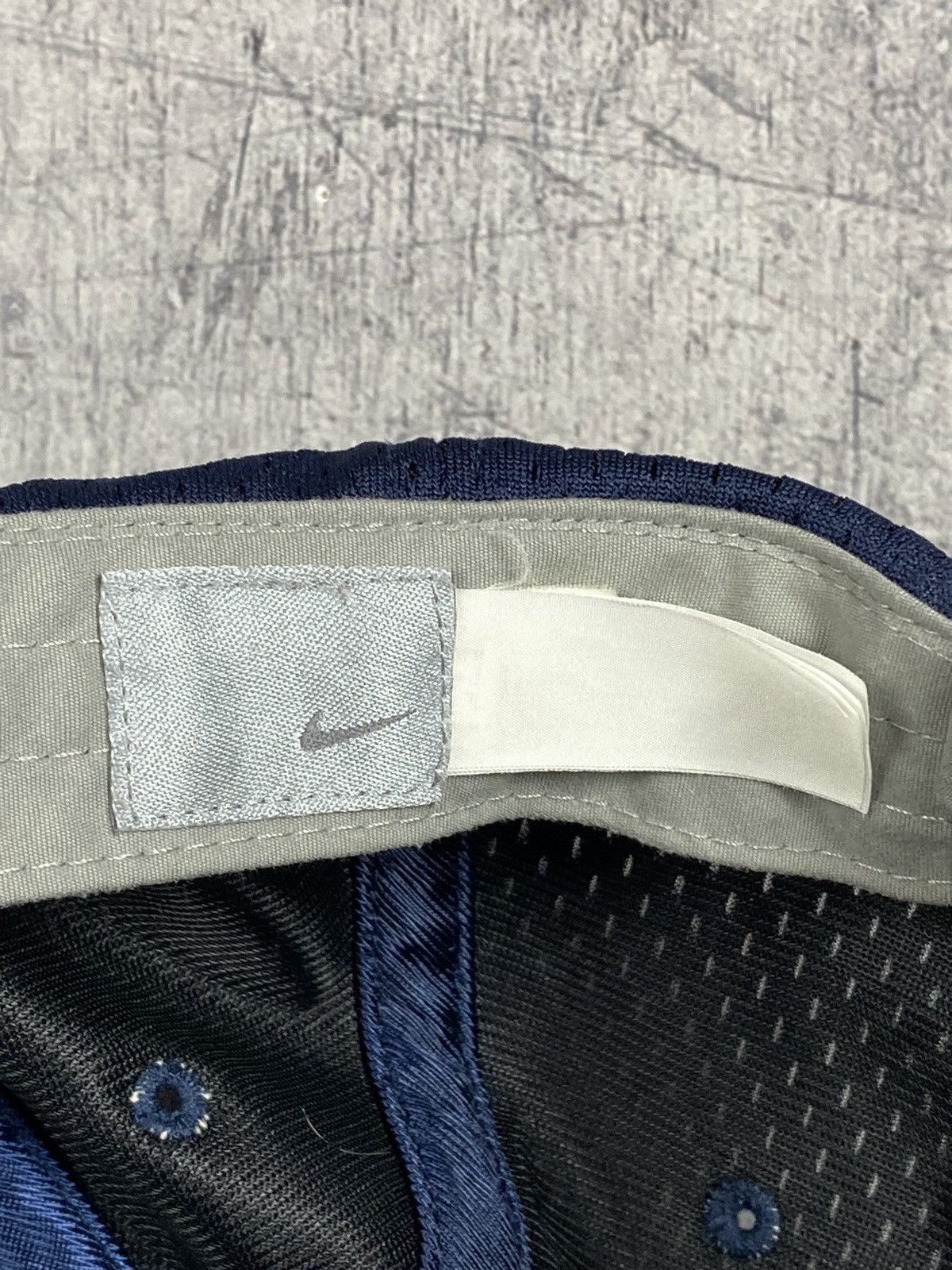 Nike × Vintage Vintage Nike Just Do It Center Logo y2k Drill Cap Size ONE SIZE - 9 Thumbnail