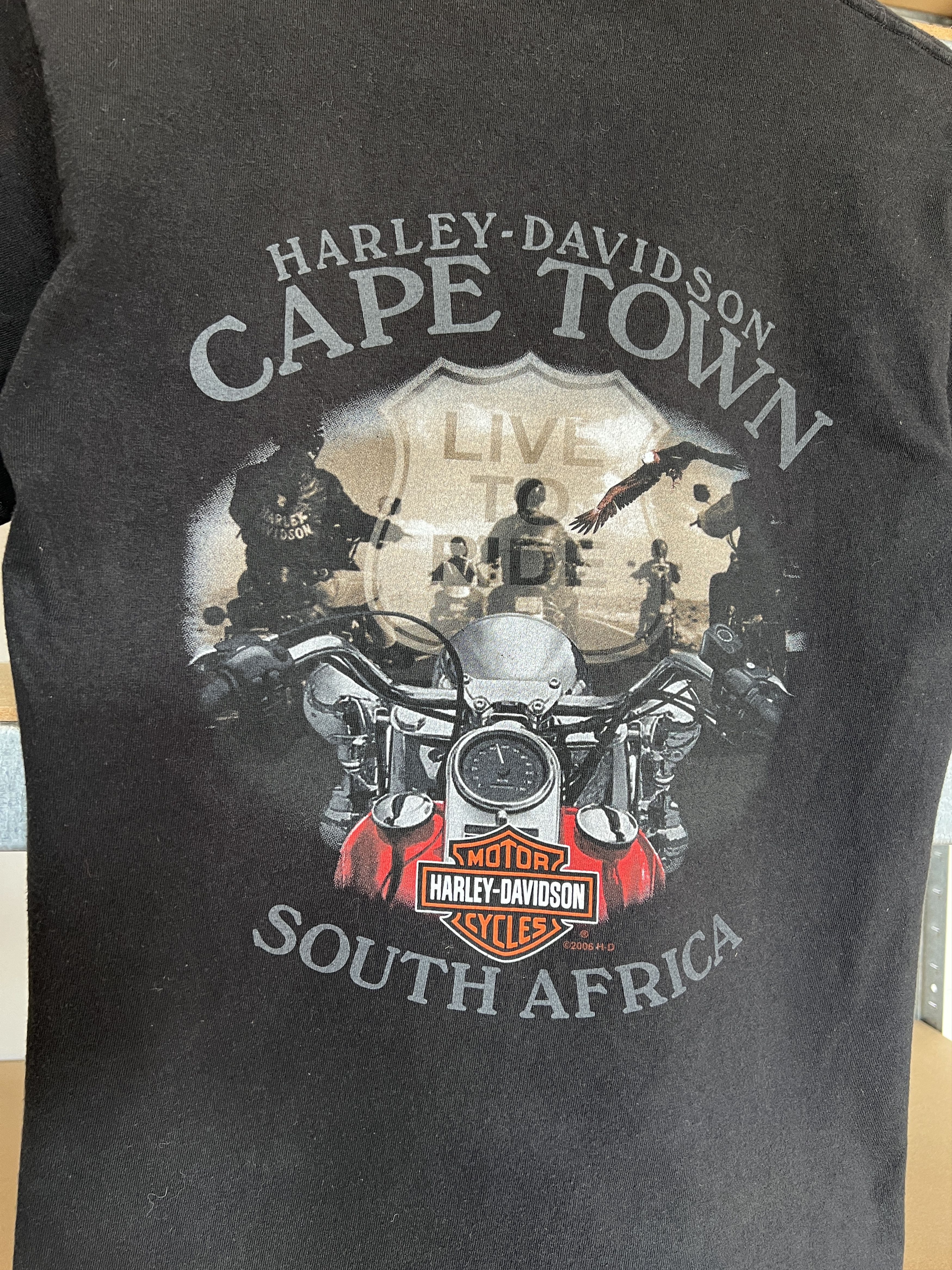 Harley Davidson Vintage 2006 Harley Davidson Cape Town South Africa tee Size US S / EU 44-46 / 1 - 14 Thumbnail