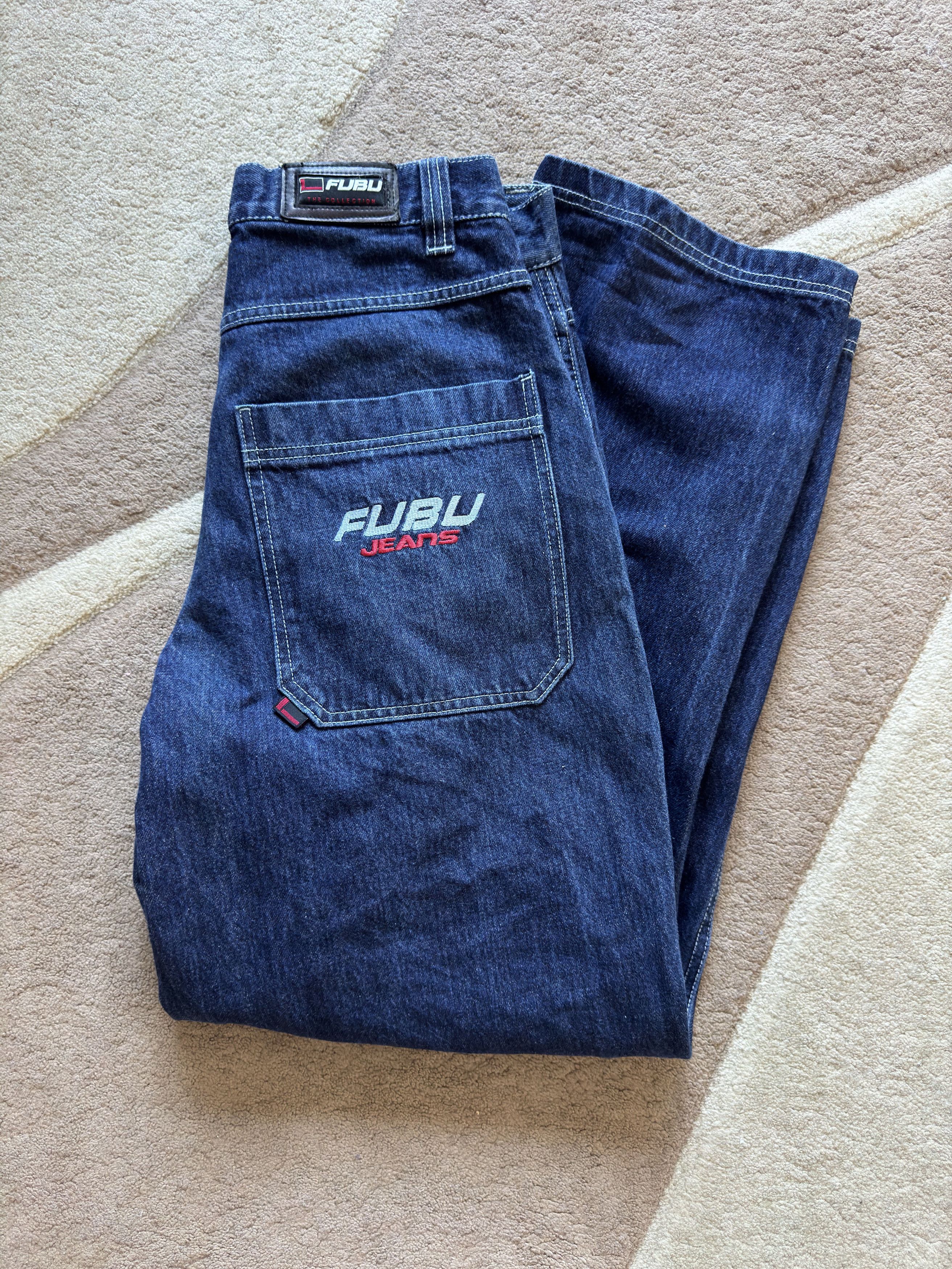 Fubu Fubu Vintage Raw Indigo Denim Baggy Jeans Hip Hop Rap Loose Size US 34 / EU 50 - 1 Thumbnail