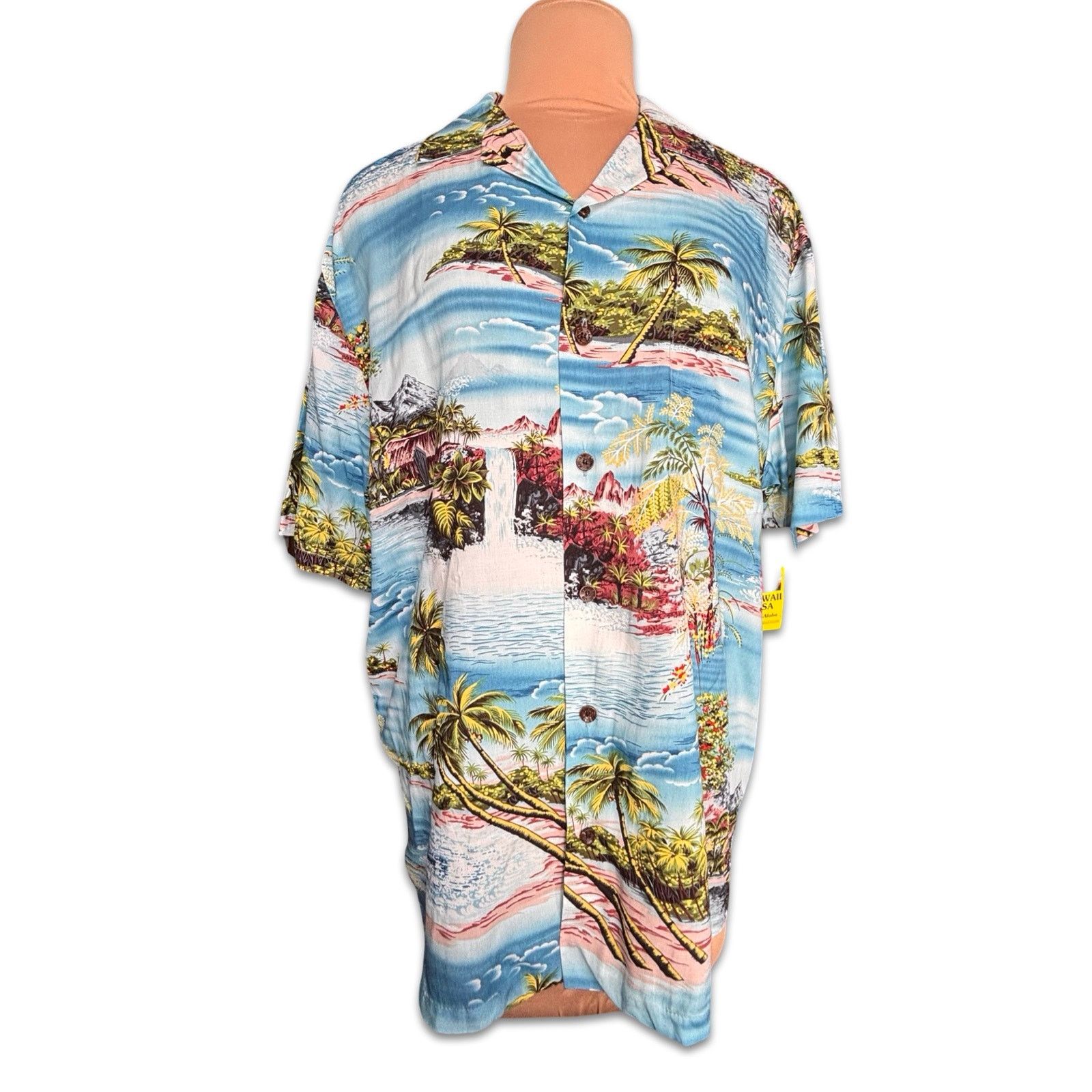 Vintage KALAHEO Hawaiian Shirt Large Blue Tropical Island Hawaii Size US L / EU 52-54 / 3 - 2 Thumbnail