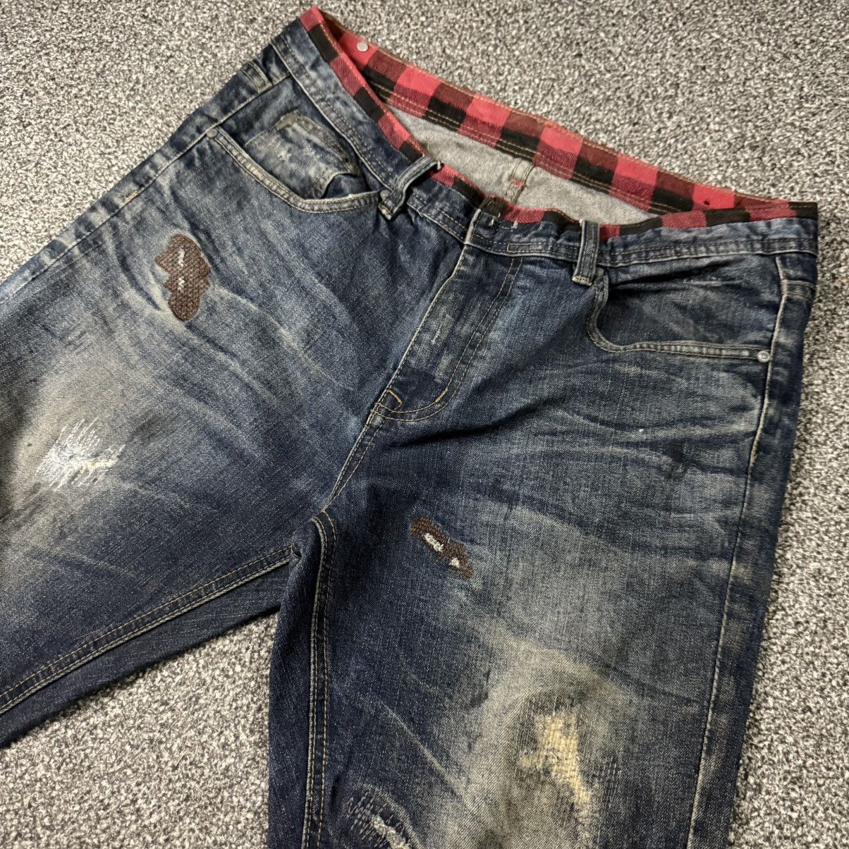 Japanese Brand 🔥🇯🇵 Japanese Seditionaries Distressed Trashed Dirty Denim Size US 34 / EU 50 - 3 Thumbnail