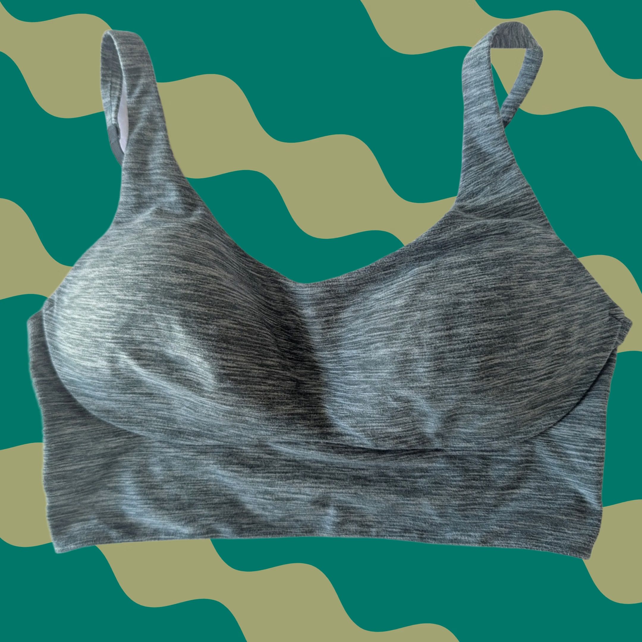 Victoria's Secret Victoria's Secret VSX Sport Bra Teal Heathered Strappy Back Padded Pullover 34D Women Activewear Gym Training Yoga Running Cross Back Women Size ONE SIZE - 1 Thumbnail