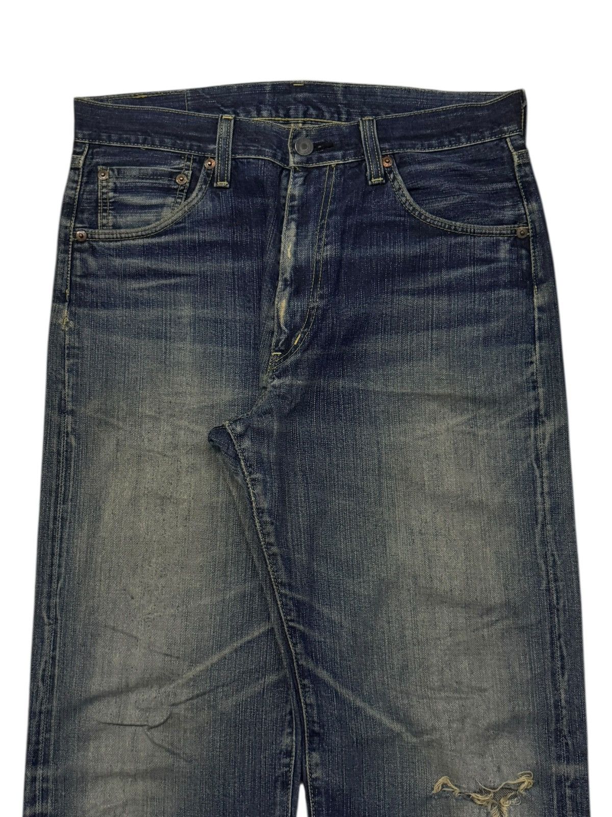 Japanese Brand Vintage 00s Acoustic Japanese Selvedge Denim Jeans | W31 Size US 31 - 4 Thumbnail