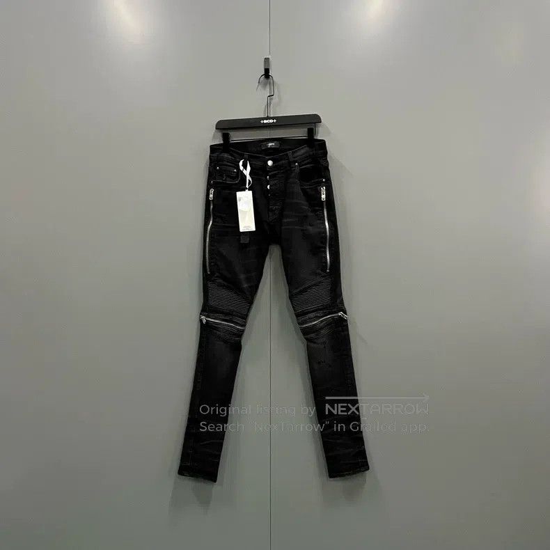 Amiri Amiri Size 31 Zipper knee tight jeans Size US 31 - 1 Thumbnail