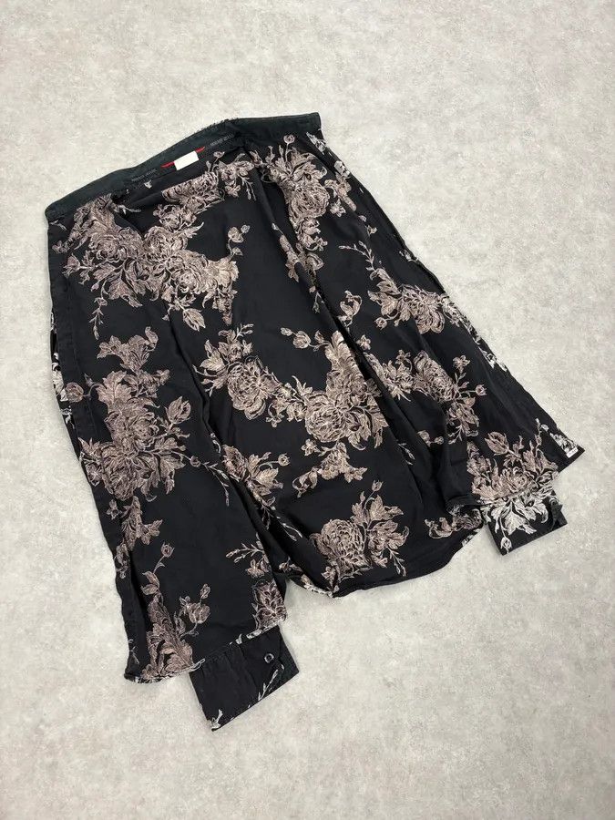 Armani Armani Black & White Floral Abstract Shirt Size US M / EU 48-50 / 2 - 7 Thumbnail