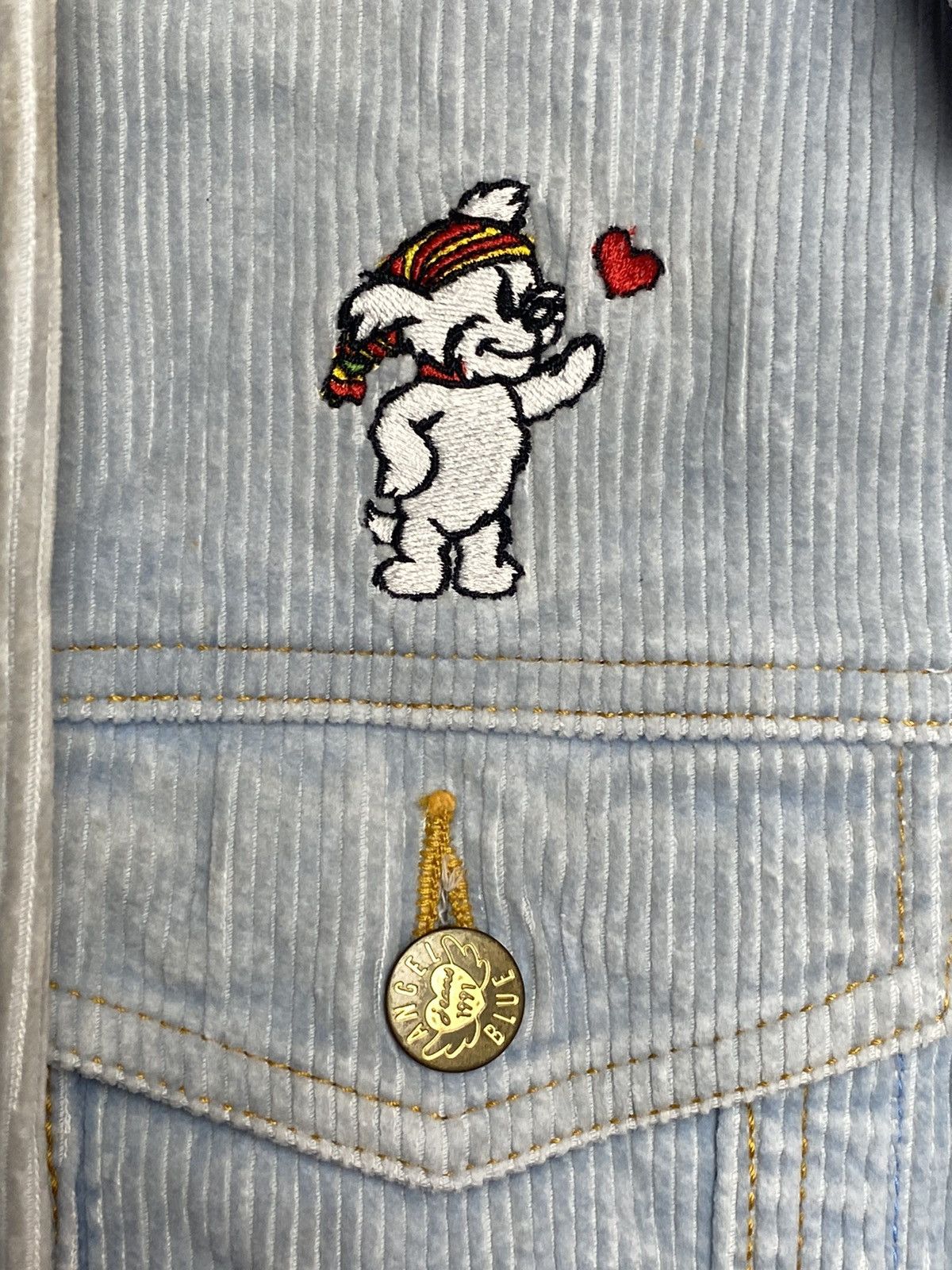Hysteric Glamour 1980s Angel Blue - Corduroy Mascots Jacket Size M / US 6-8 / IT 42-44 - 10 Thumbnail