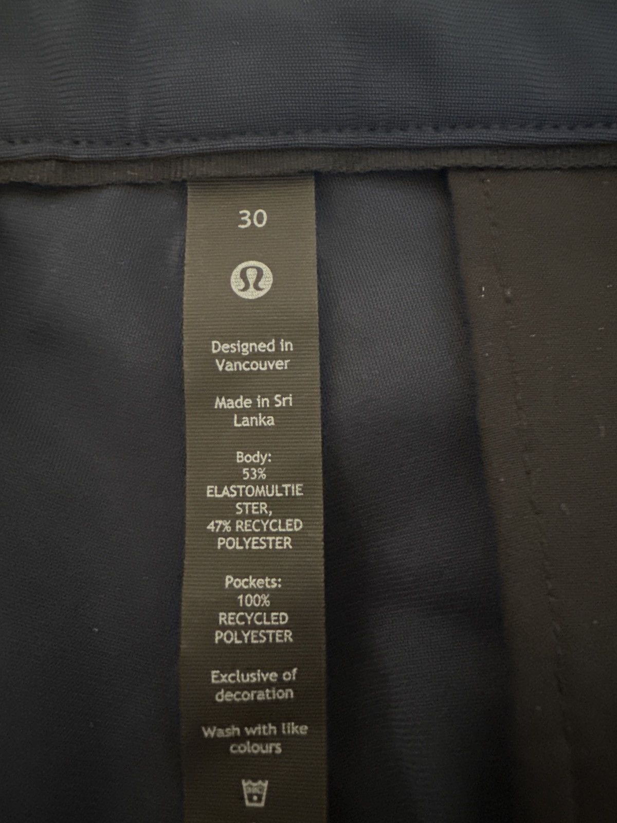 Lululemon Lululemon Warpstreme Slim Fit Navy Pants size 30 28"L Size US 30 / EU 46 - 3 Thumbnail
