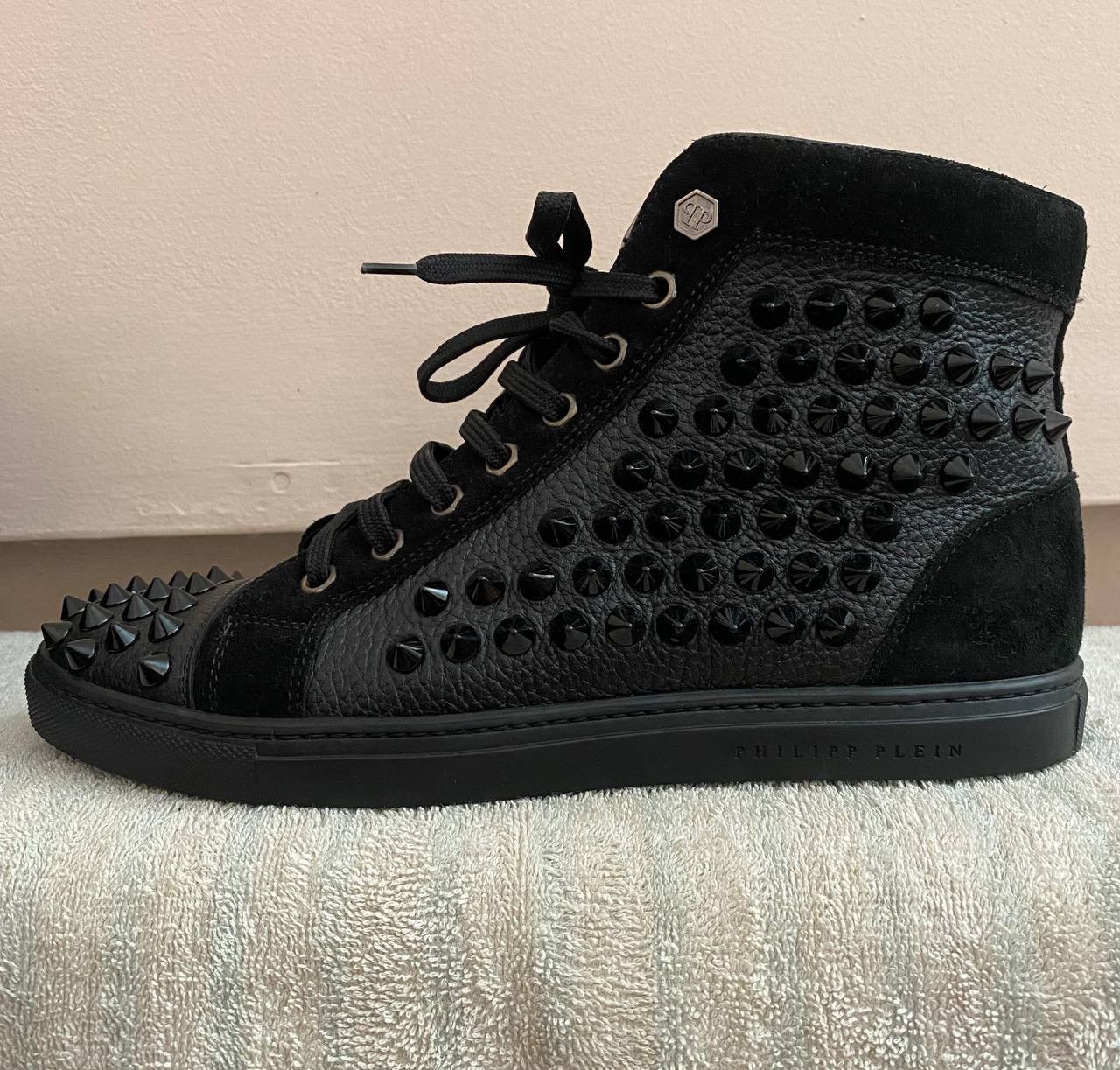 Designer × Philipp Plein RARE ‼️ Philipp Plein FW14 SW150464 Sneakers Studded Sneaker Size US 5.5 / EU 38 - 5 Thumbnail