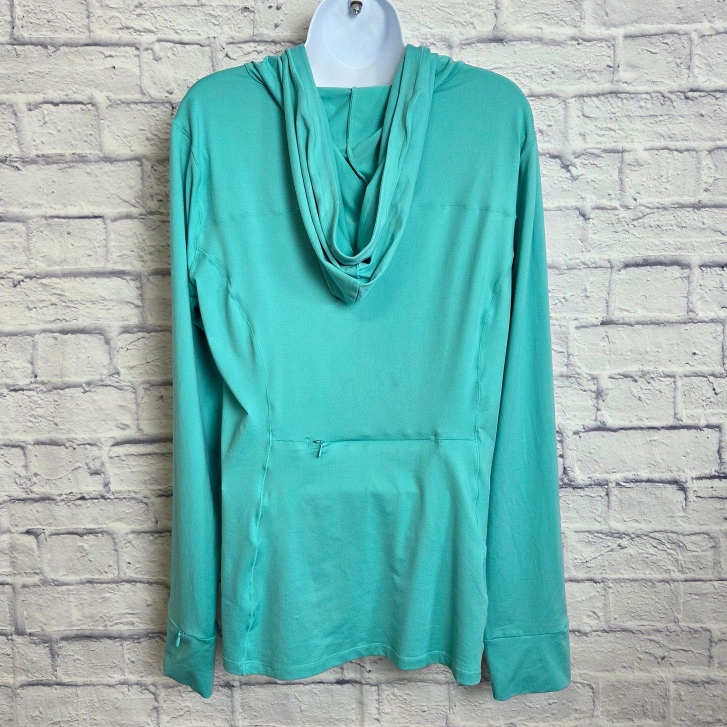 Fabletics Fabletics XL Teal Hoodie Thumbholes, Back and Wrist Pockets Size XL / US 12-14 / IT 48-50 - 3 Thumbnail
