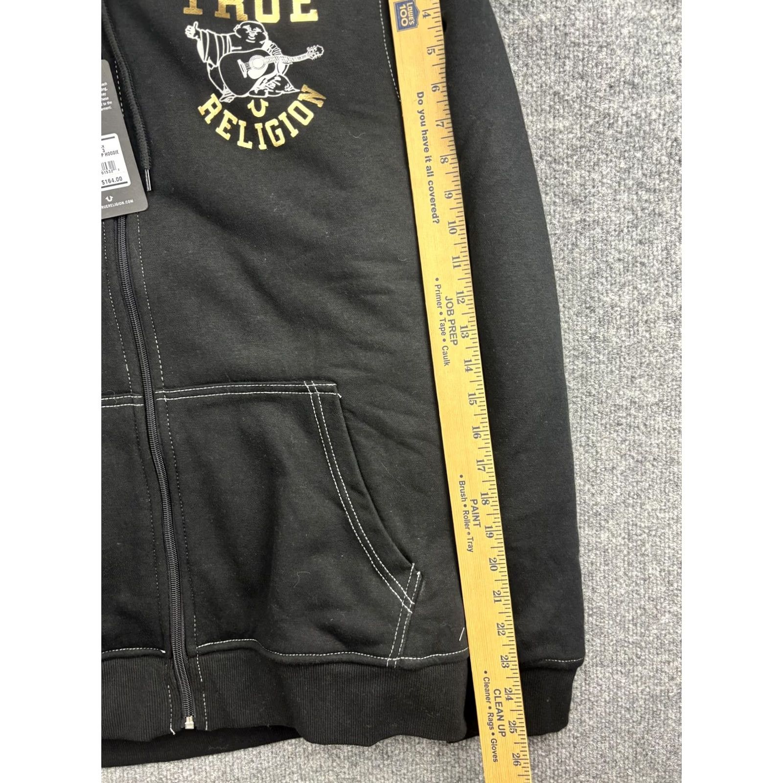 True Religion True Religion Hoodie Mens M Black Full Zip Sherpa Buddha Guitar Graphic Print Size US M / EU 48-50 / 2 - 5 Thumbnail